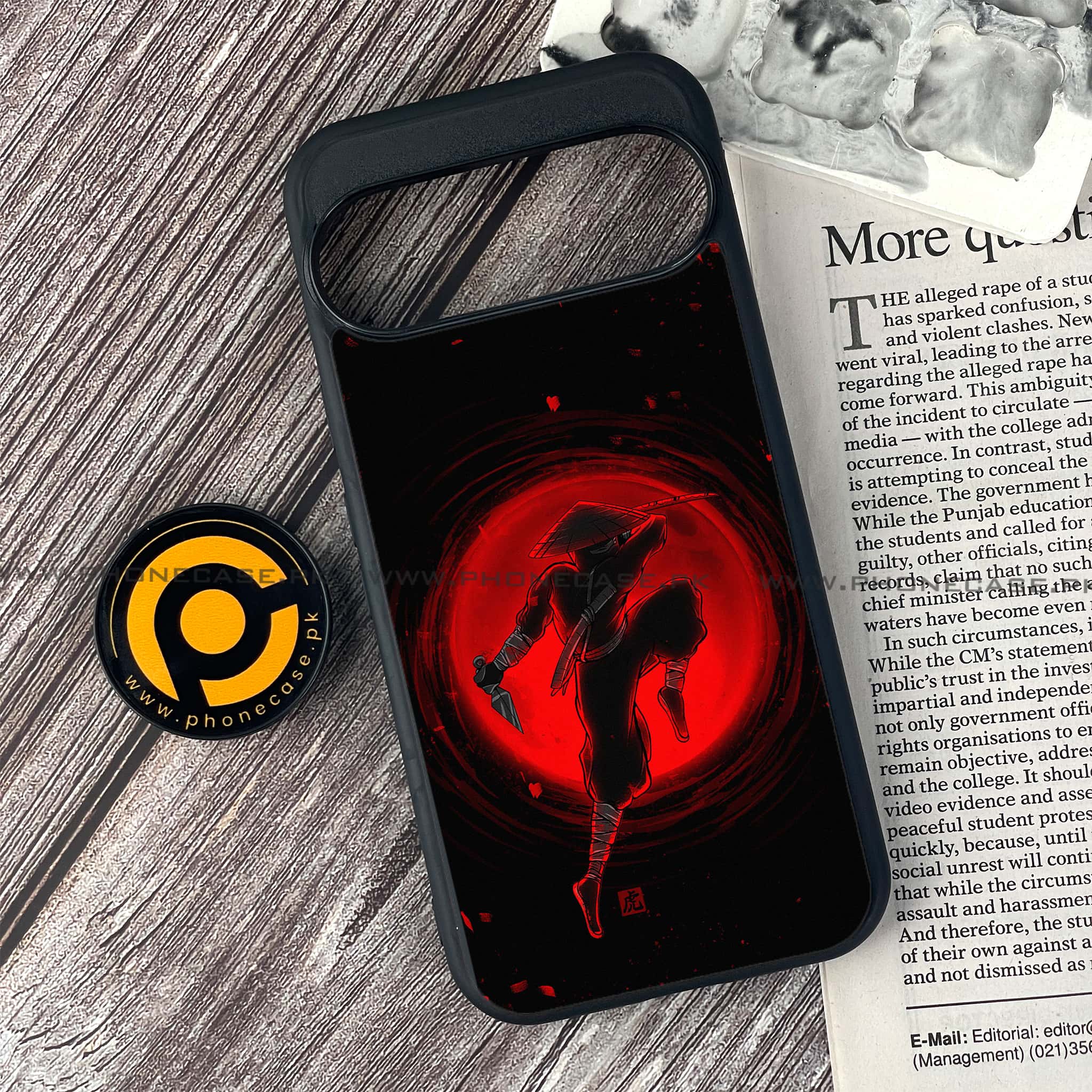 Google Pixel 9 - Ninja Series - Premium Metal Printed soft Bumper Shock Proof Case