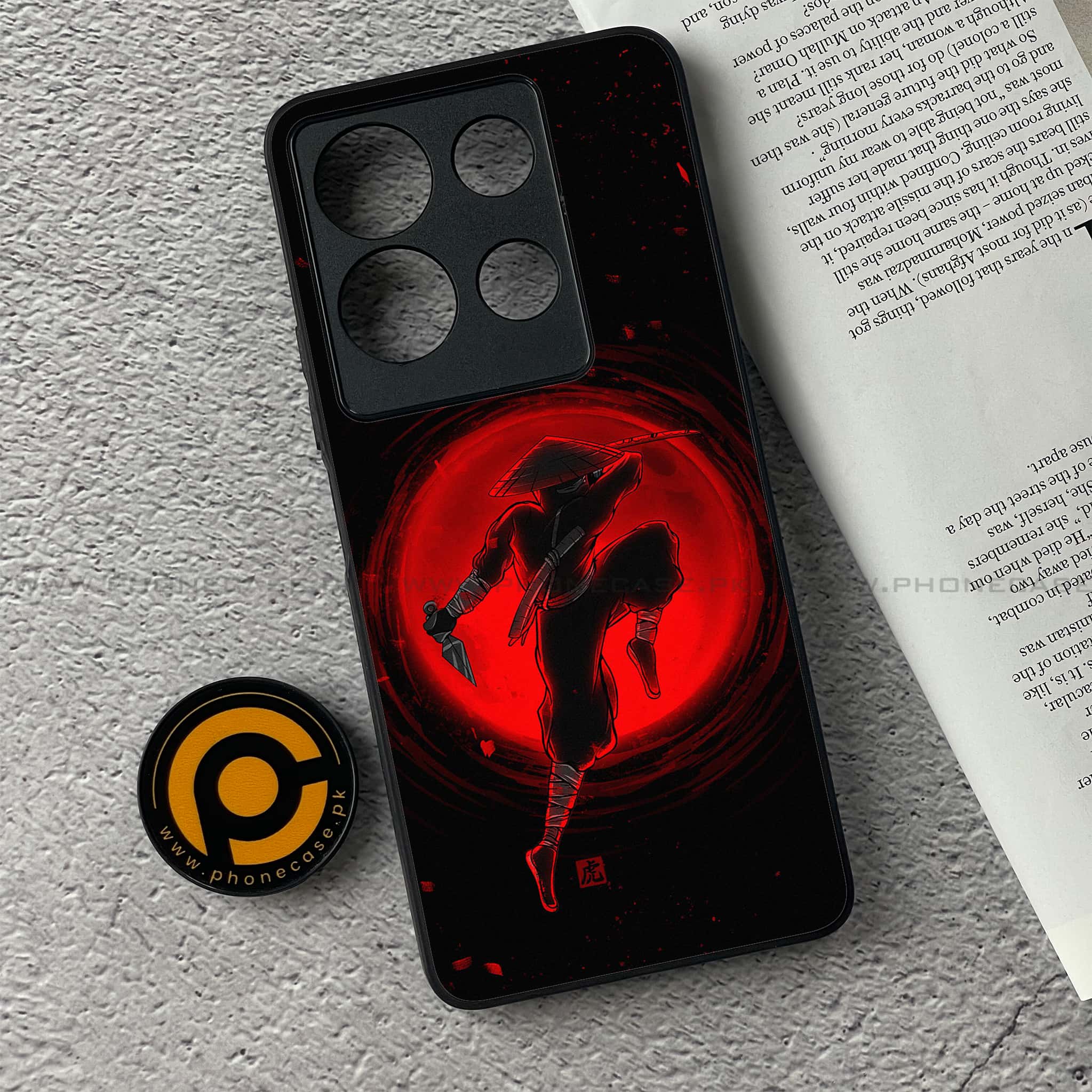 Infinix Note 30 - Ninja Series - Premium Printed Glass soft Bumper shock Proof Case