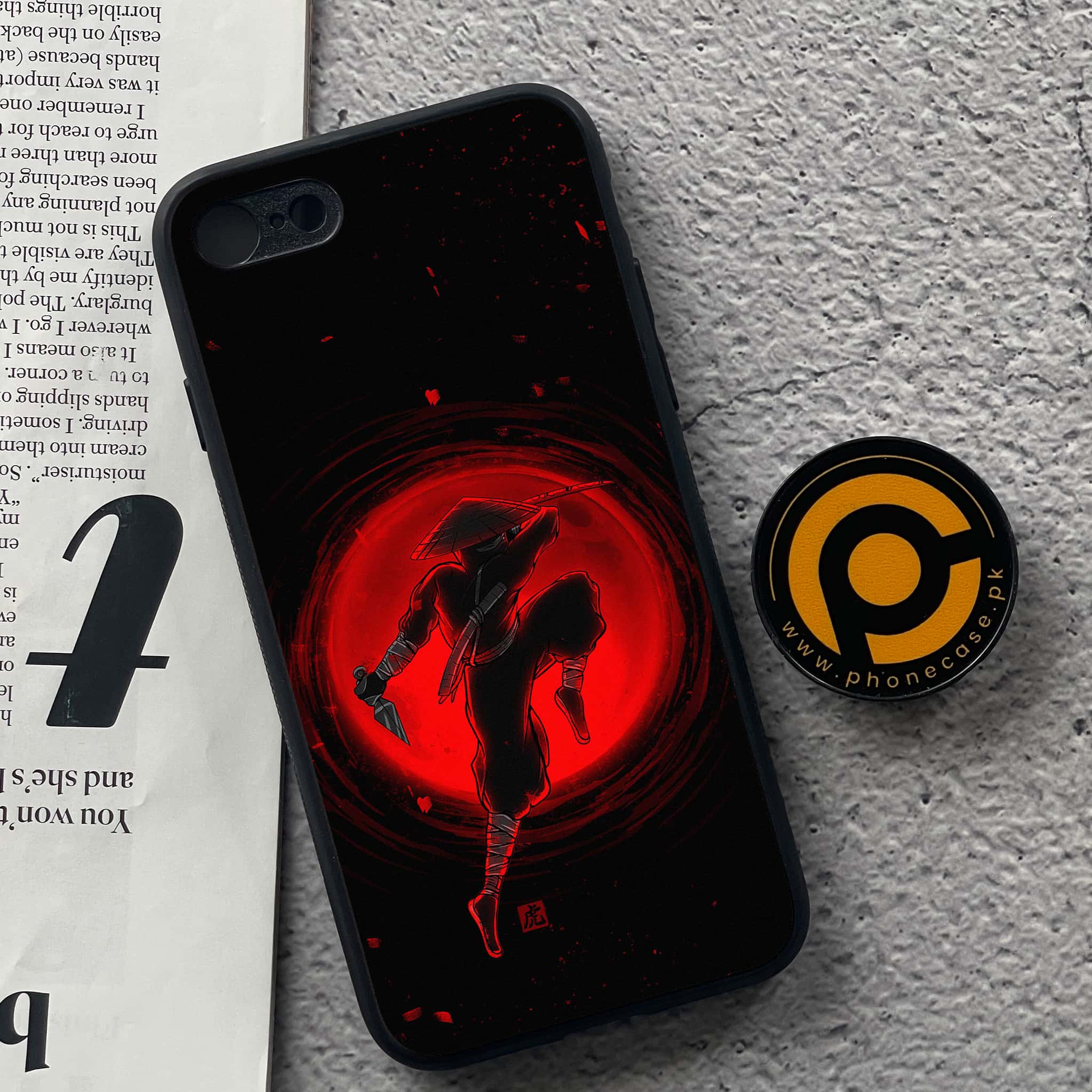 iPhone 7 / 8 - Ninja Series - Premium Printed Glass soft Bumper shock Proof Case
