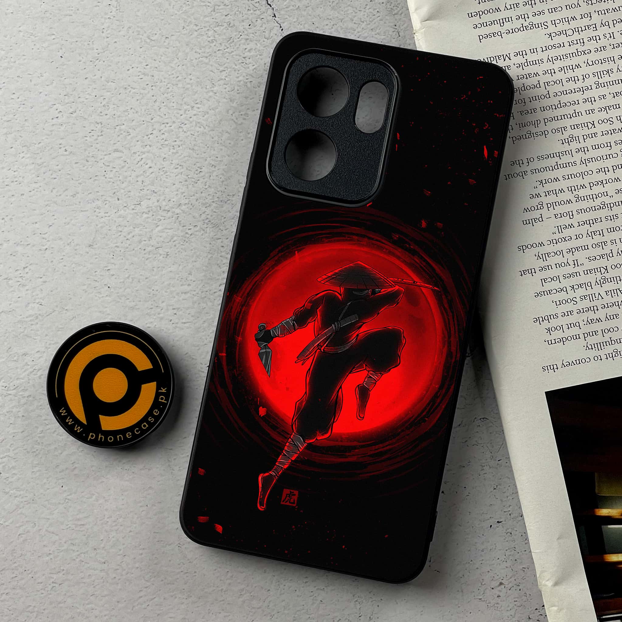 Oppo Reno 13F - Ninja Series - Premium Metal Printed Soft Bumper Shockproof Case