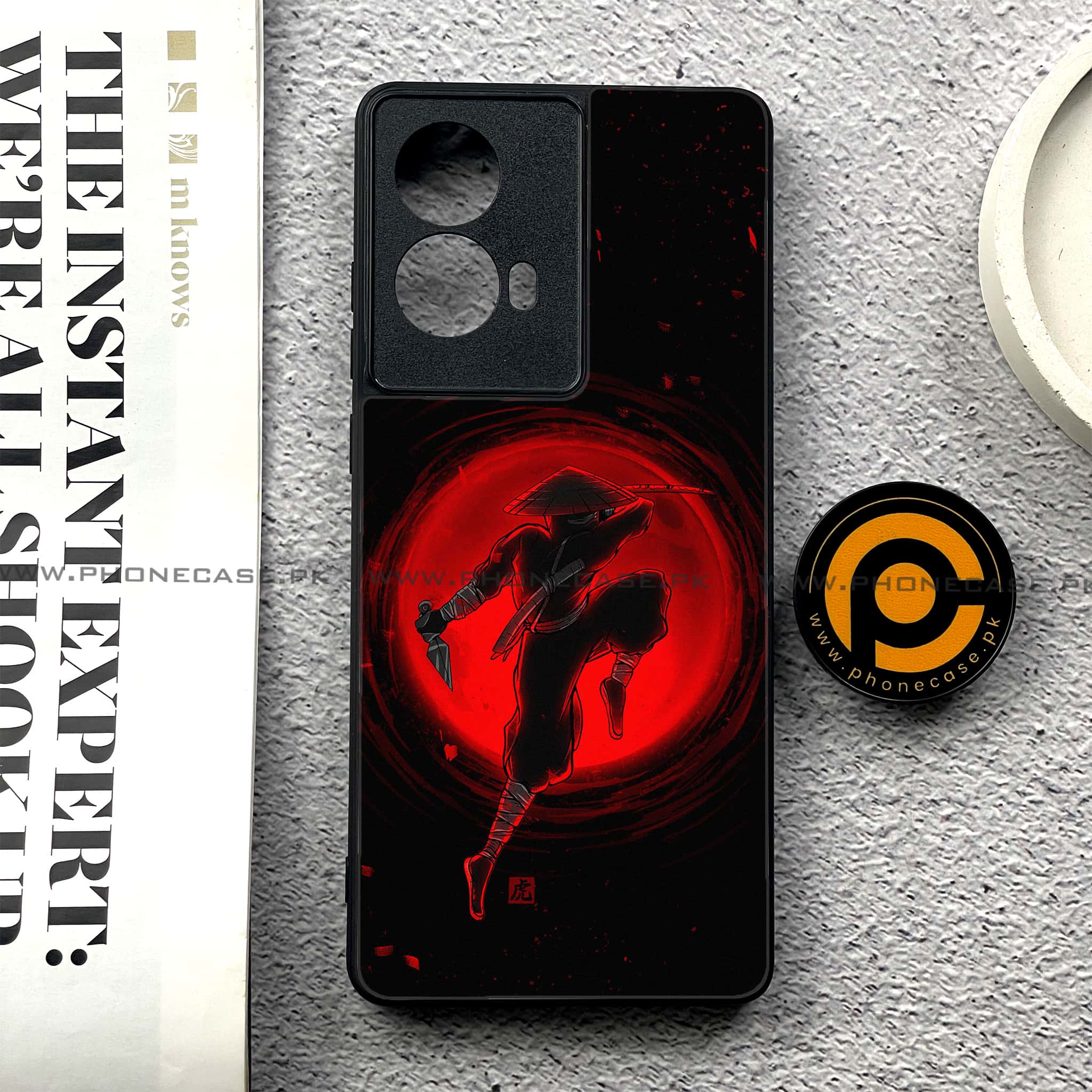 Moto G85 - Ninja Series - Premium Printed Glass soft Bumper shock Proof Case
