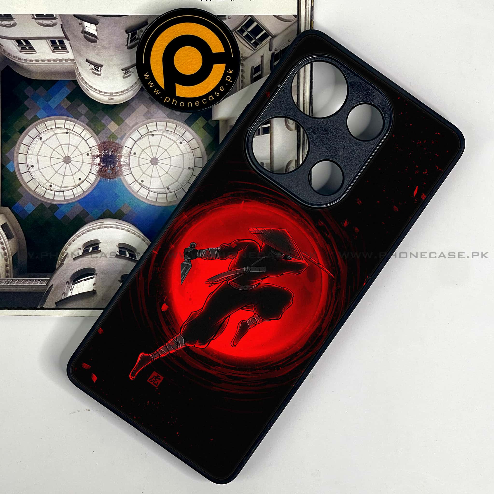 Redmi Note 13 Pro 4G - Ninja Series - Premium Metal Printed soft Bumper shock Proof Case