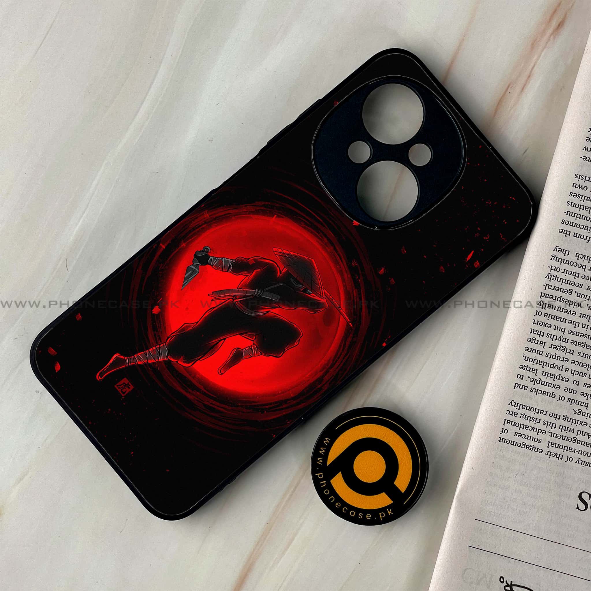 Tecno Spark Go 1 - Ninja Series - Premium Printed Glass soft Bumper shock Proof Case