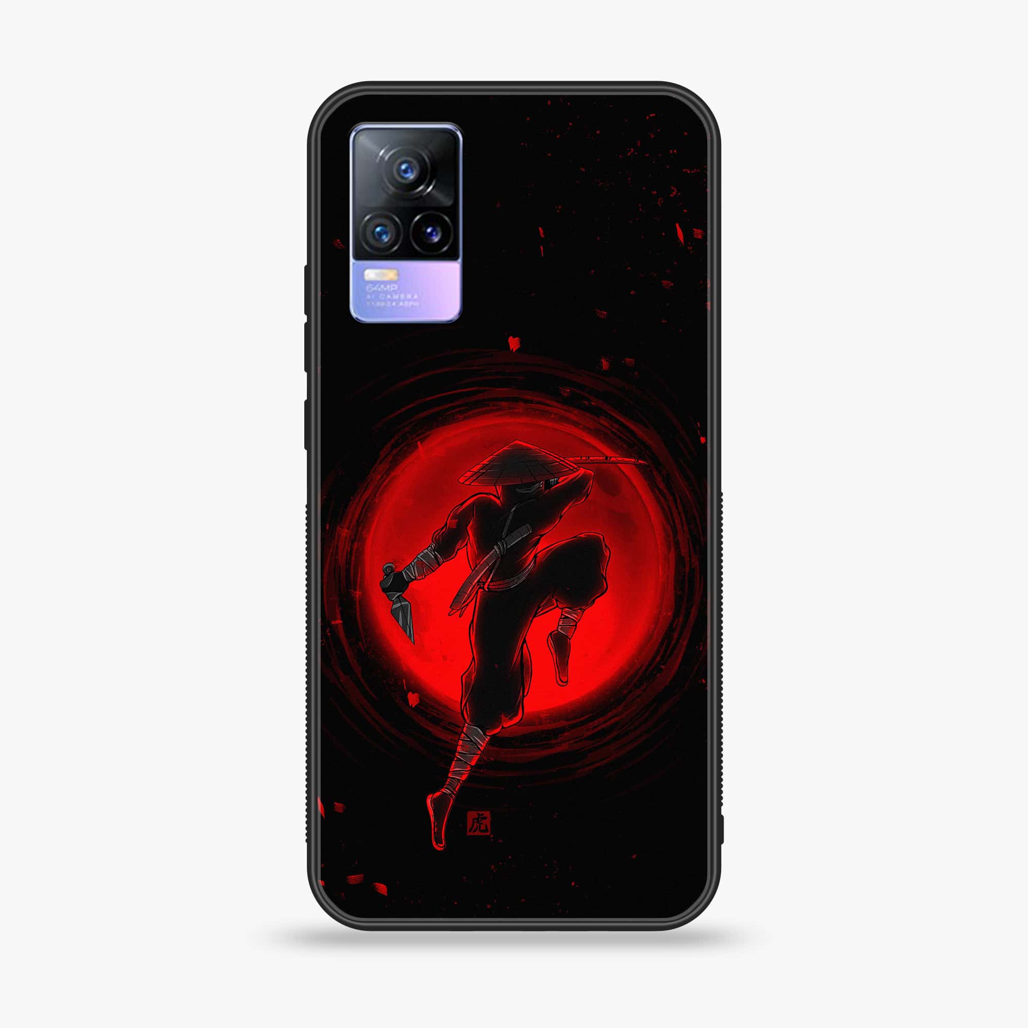 Vivo V21e  - Ninja Series - Premium Printed Glass soft Bumper shock Proof Case