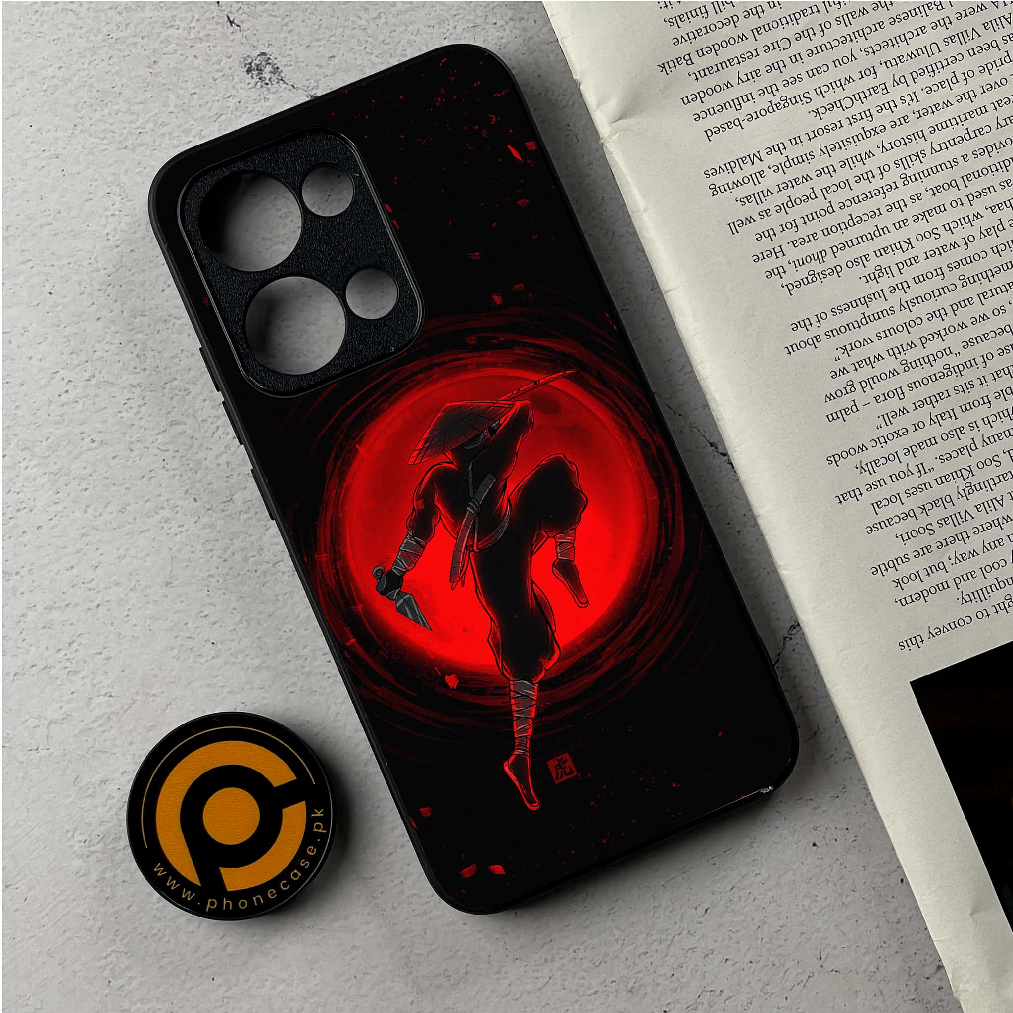 Oppo Reno 13 - Ninja Series - Premium Metal Printed Soft Bumper Shockproof Case