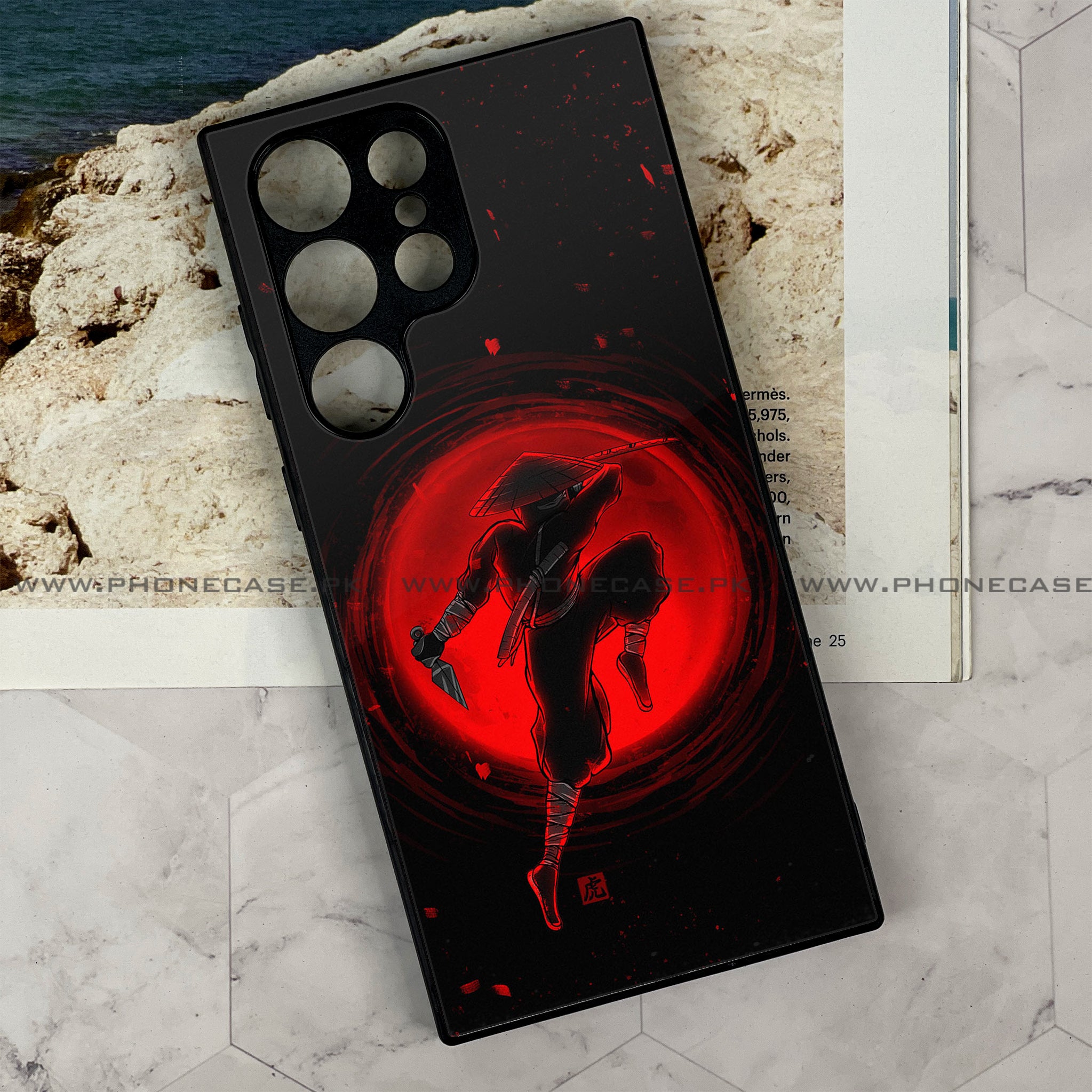 Galaxy S21 Ultra - Ninja Series - Premium Printed Glass soft Bumper shock Proof Case