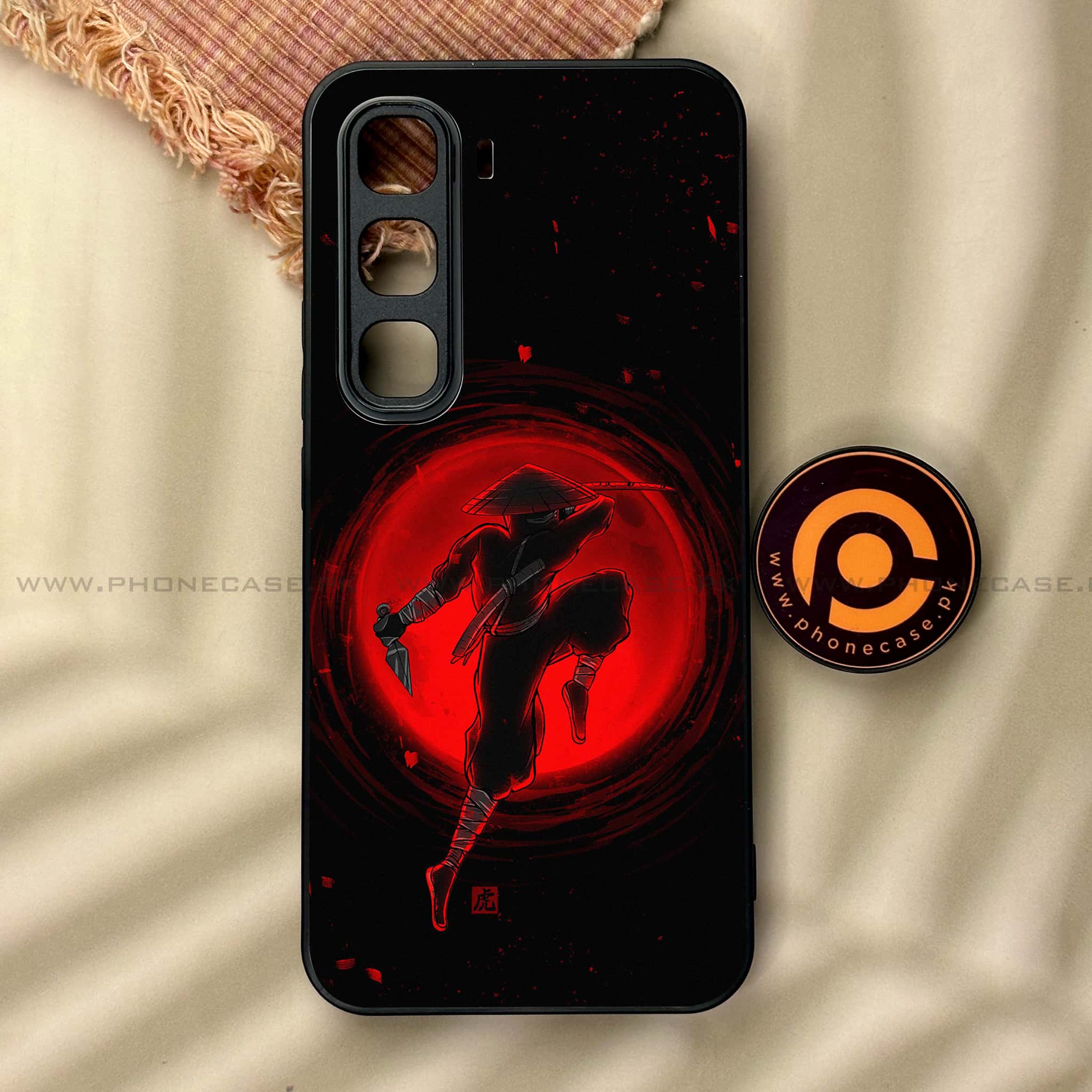 Infinix Hot 60 Pro - Ninja Series - Premium Metal Printed soft Bumper shock Proof Case