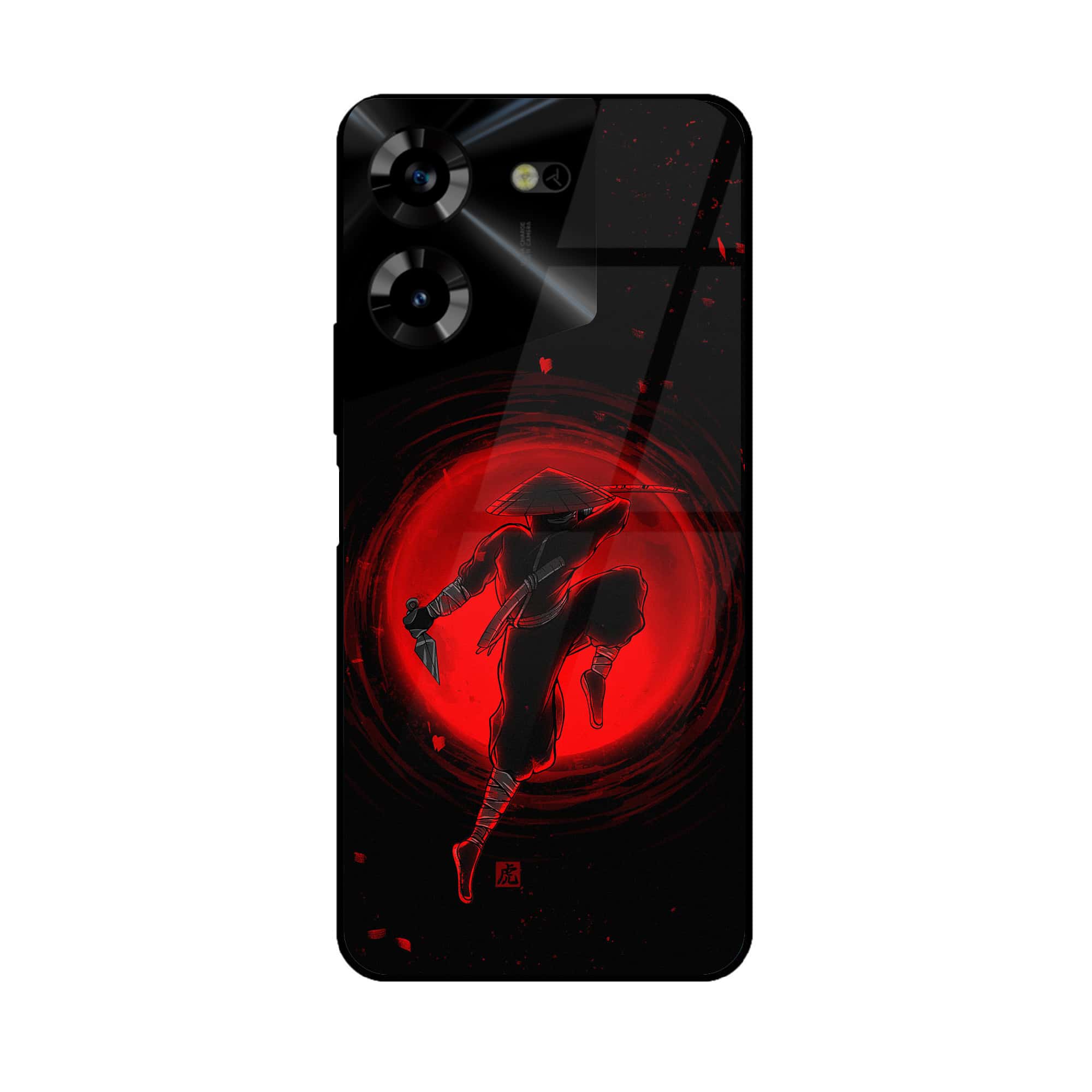 Tecno Pova 5 Pro - Ninja Series - Premium Printed Glass soft Bumper shock Proof Case