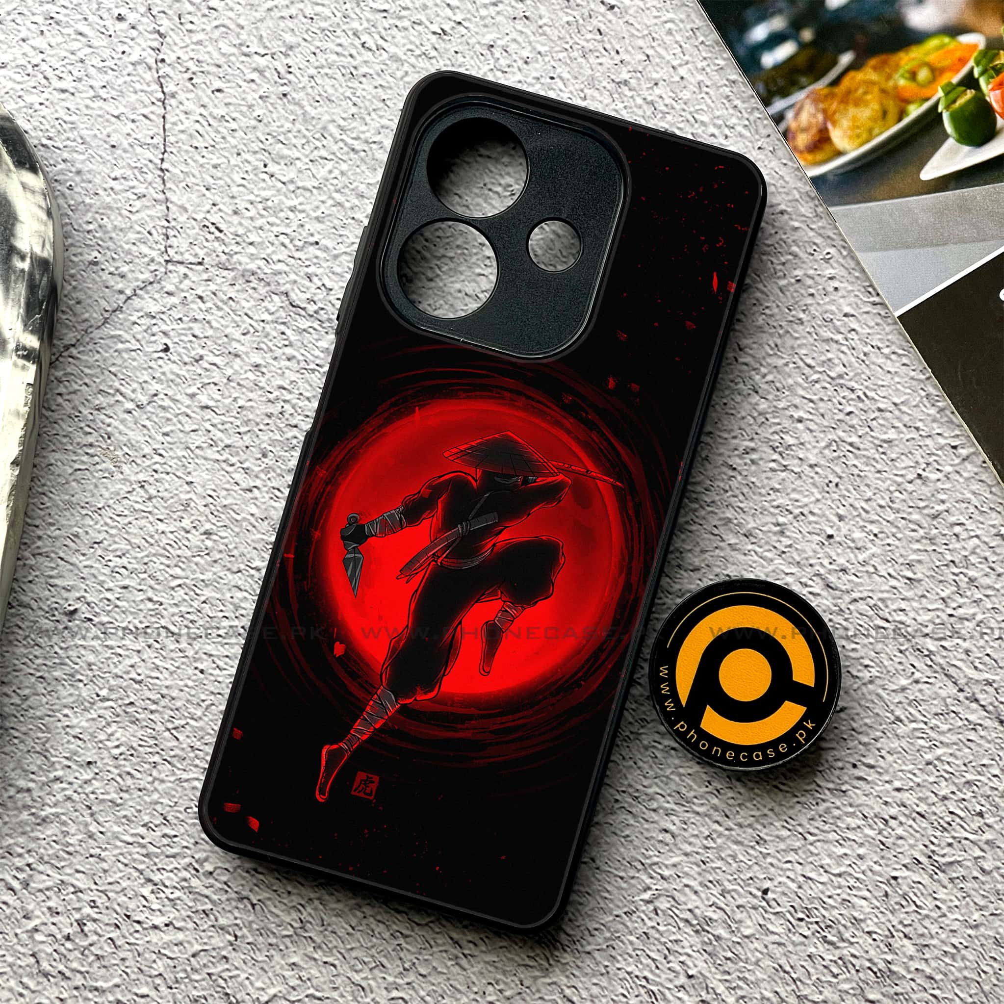 Oppo A5i - Ninja Series - Premium Metal Printed soft Bumper shock Proof Case