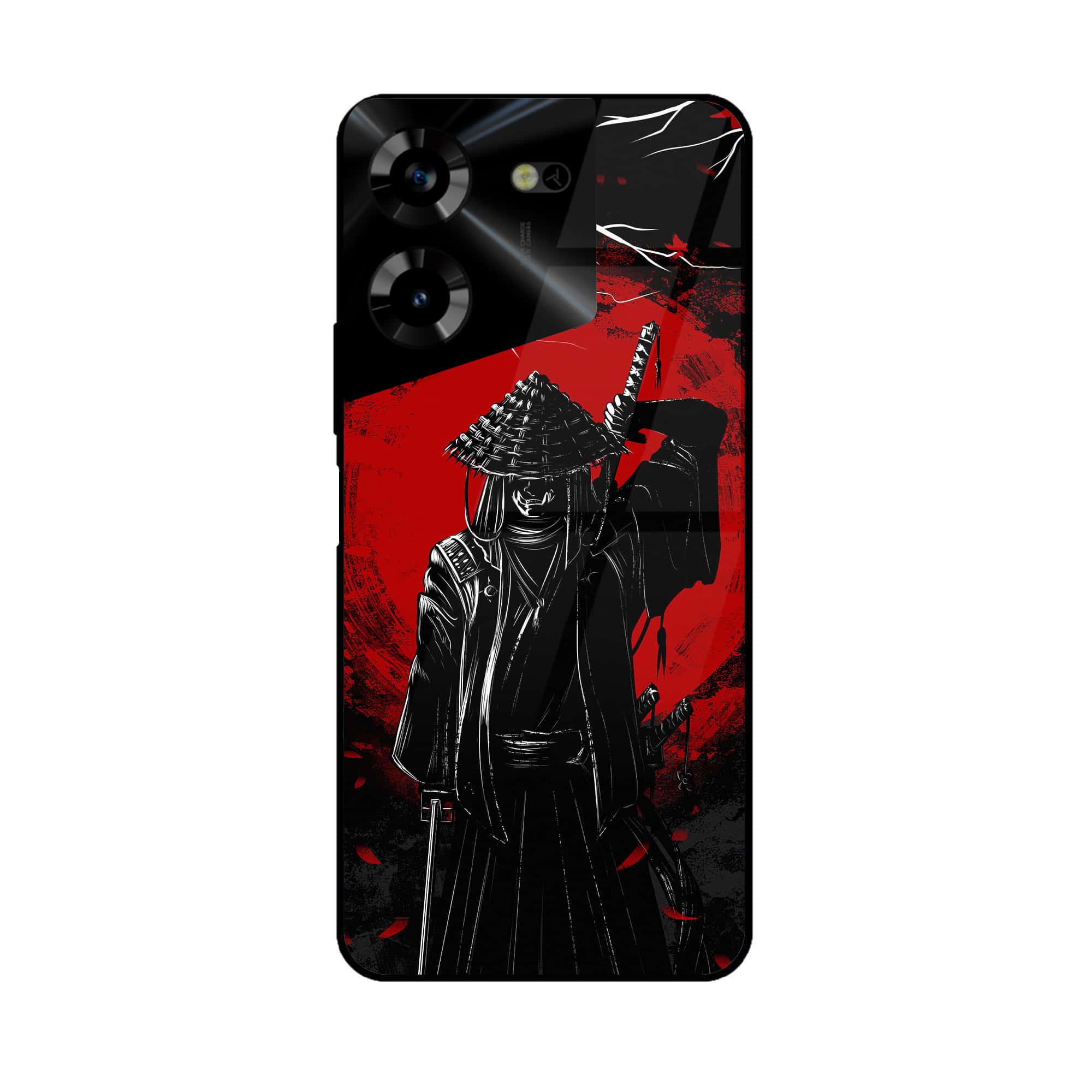 Tecno Pova 5 Pro - Ninja Series - Premium Printed Glass soft Bumper shock Proof Case
