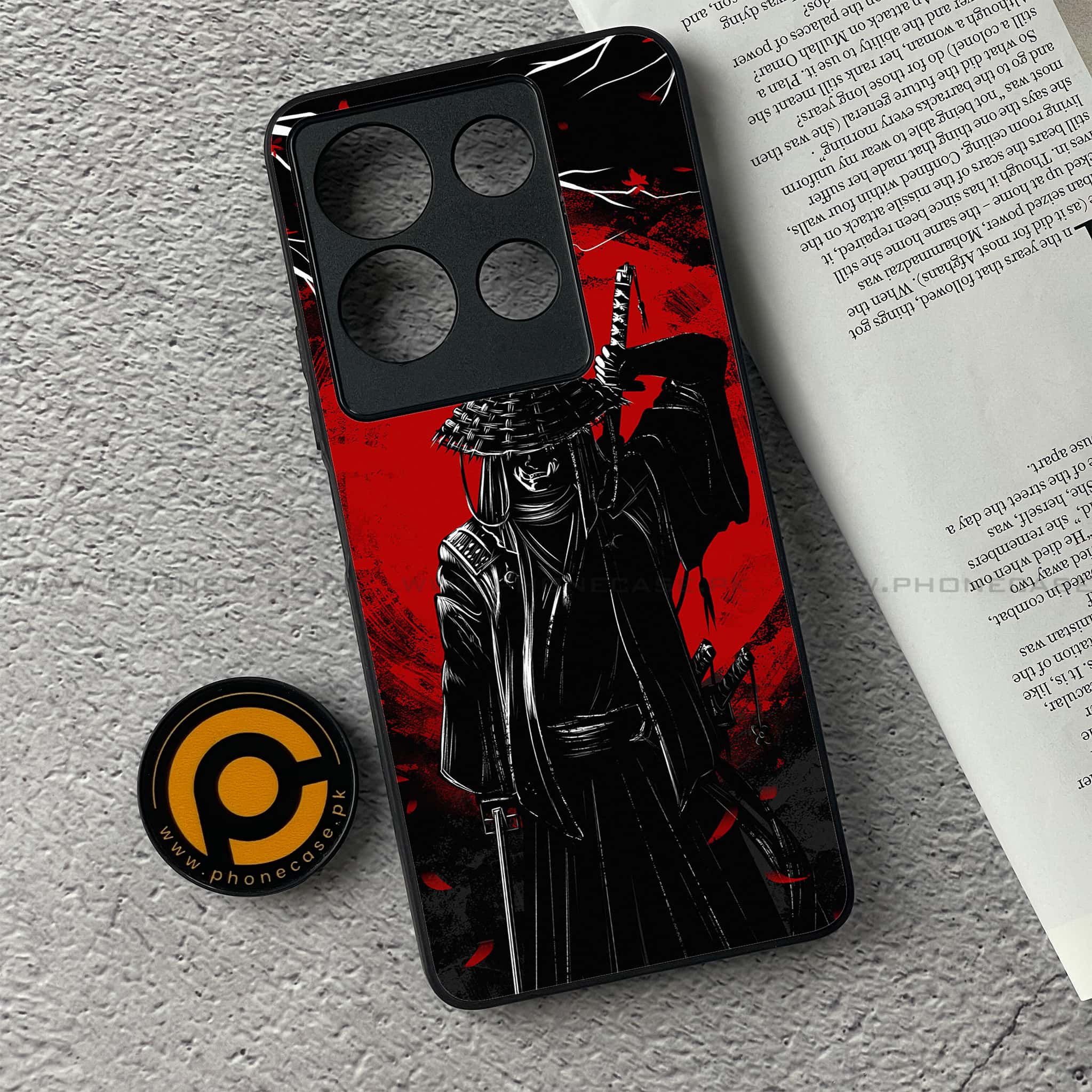Infinix Note 30 - Ninja Series - Premium Printed Glass soft Bumper shock Proof Case