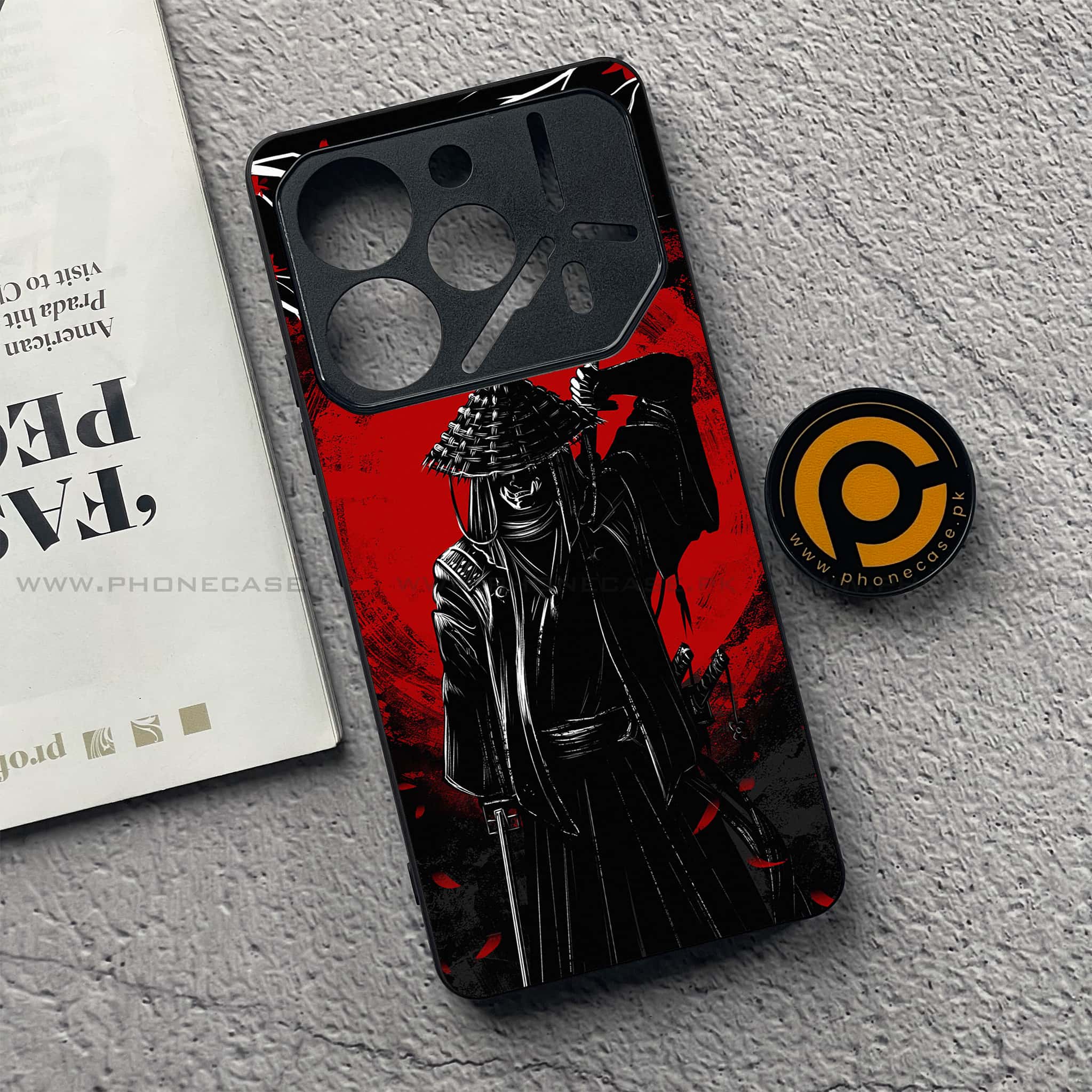Tecno Pova 6 - Ninja Series - Premium Printed Glass soft Bumper shock Proof Case