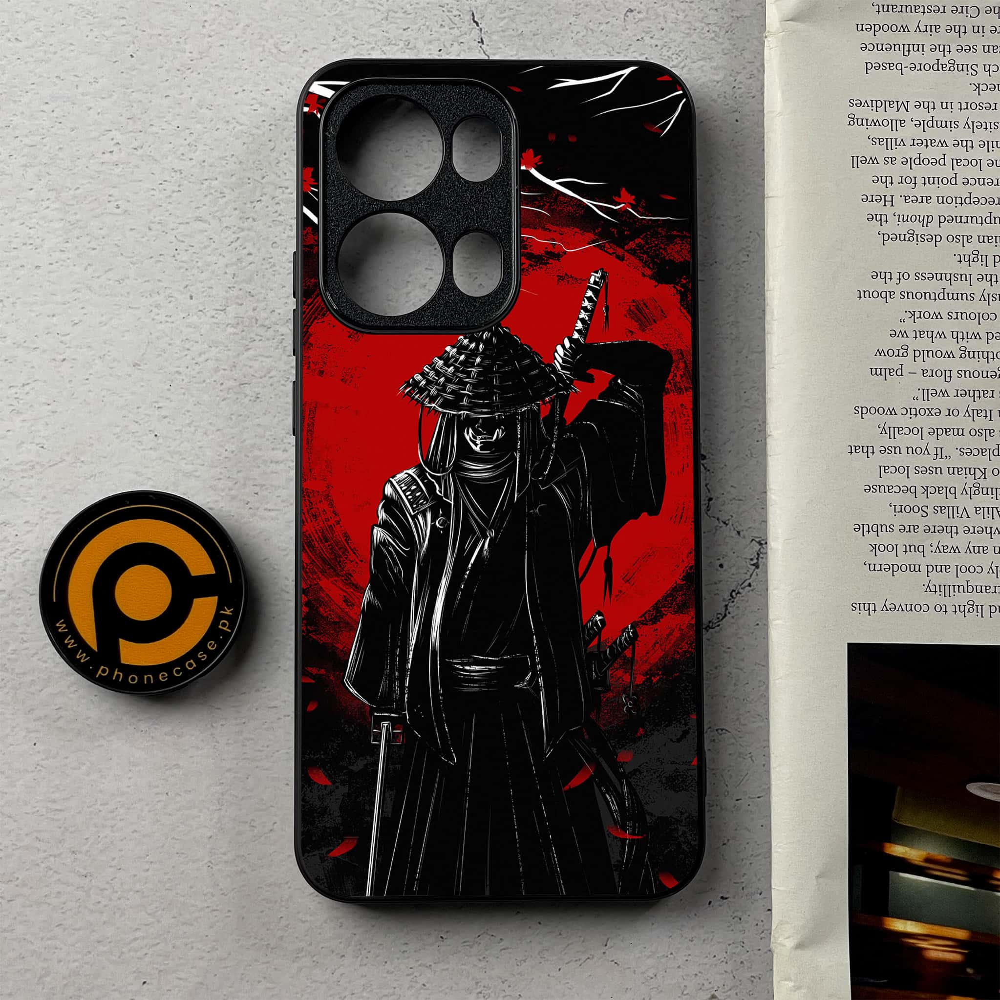 Oppo Reno 13 Pro - Ninja Series - Premium Metal Printed Soft Bumper Shockproof Case
