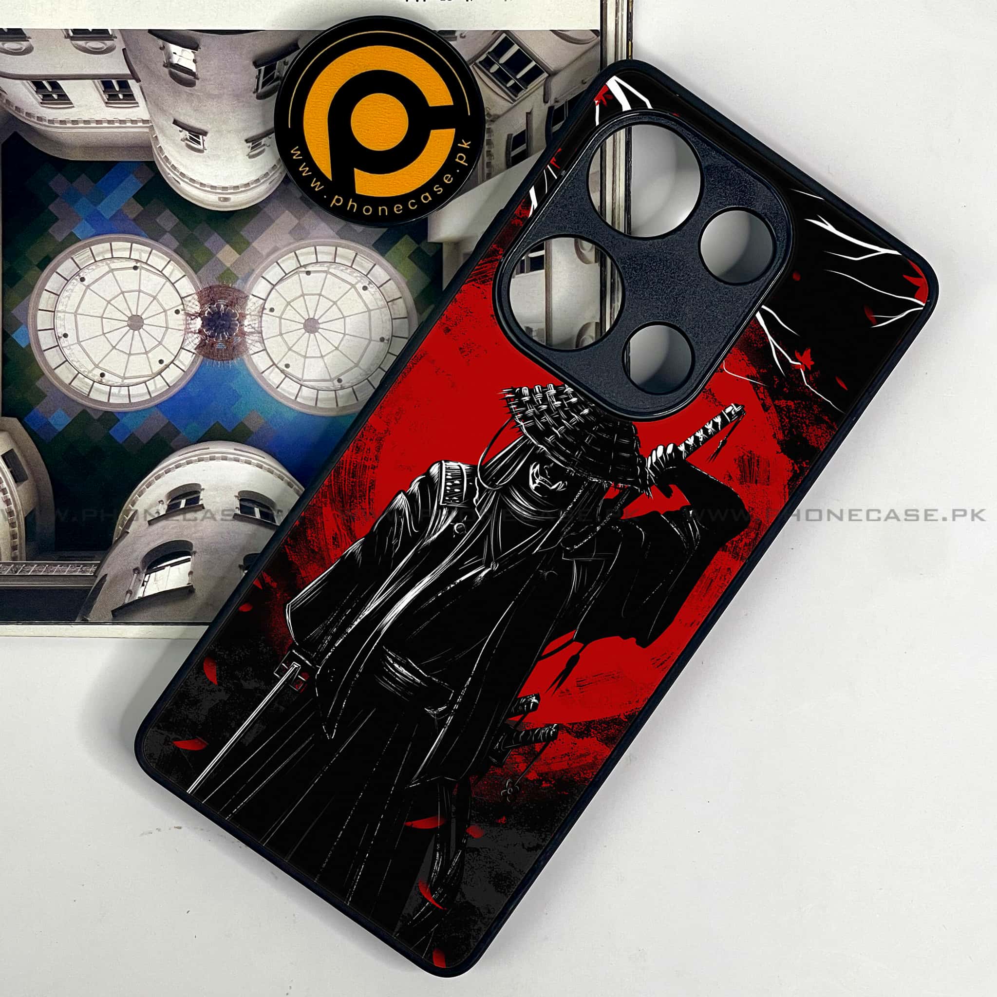 Redmi Note 13 Pro 4G - Ninja Series - Premium Metal Printed soft Bumper shock Proof Case
