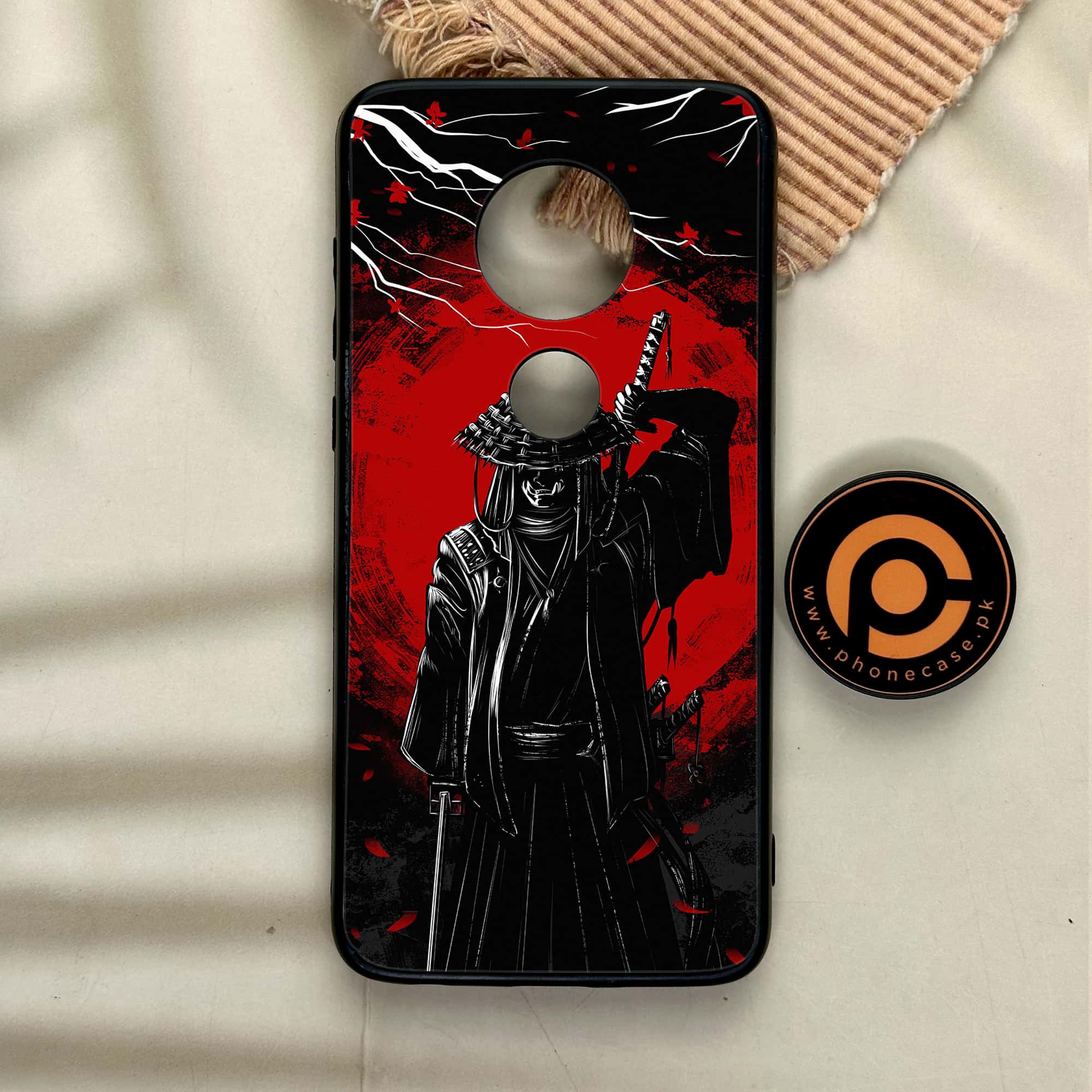 Moto G7 - Ninja Series - Premium Printed Glass soft Bumper shock Proof Case