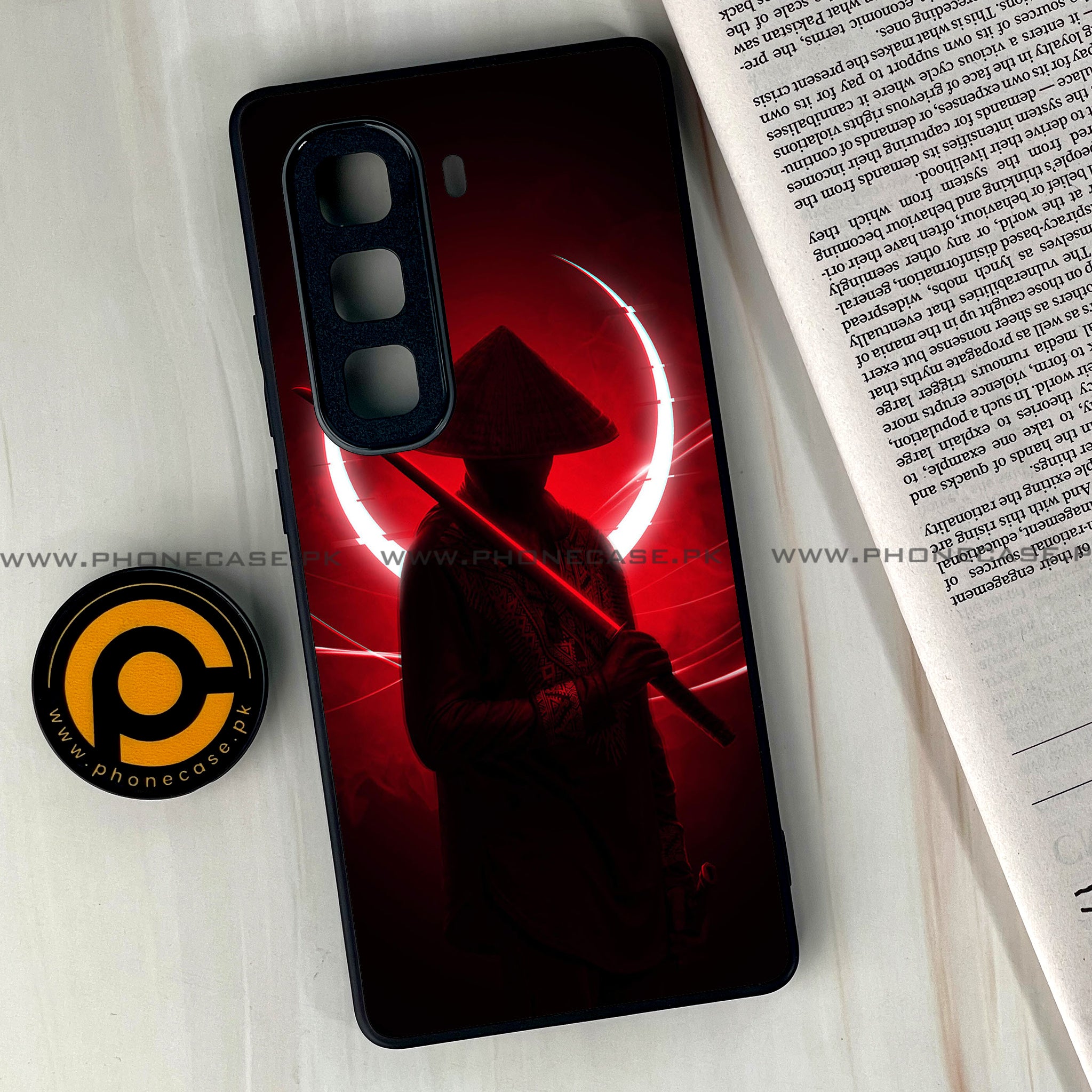 Infinix Hot 50 Pro Plus - Ninja Series - Premium Printed Glass soft Bumper shock Proof Case