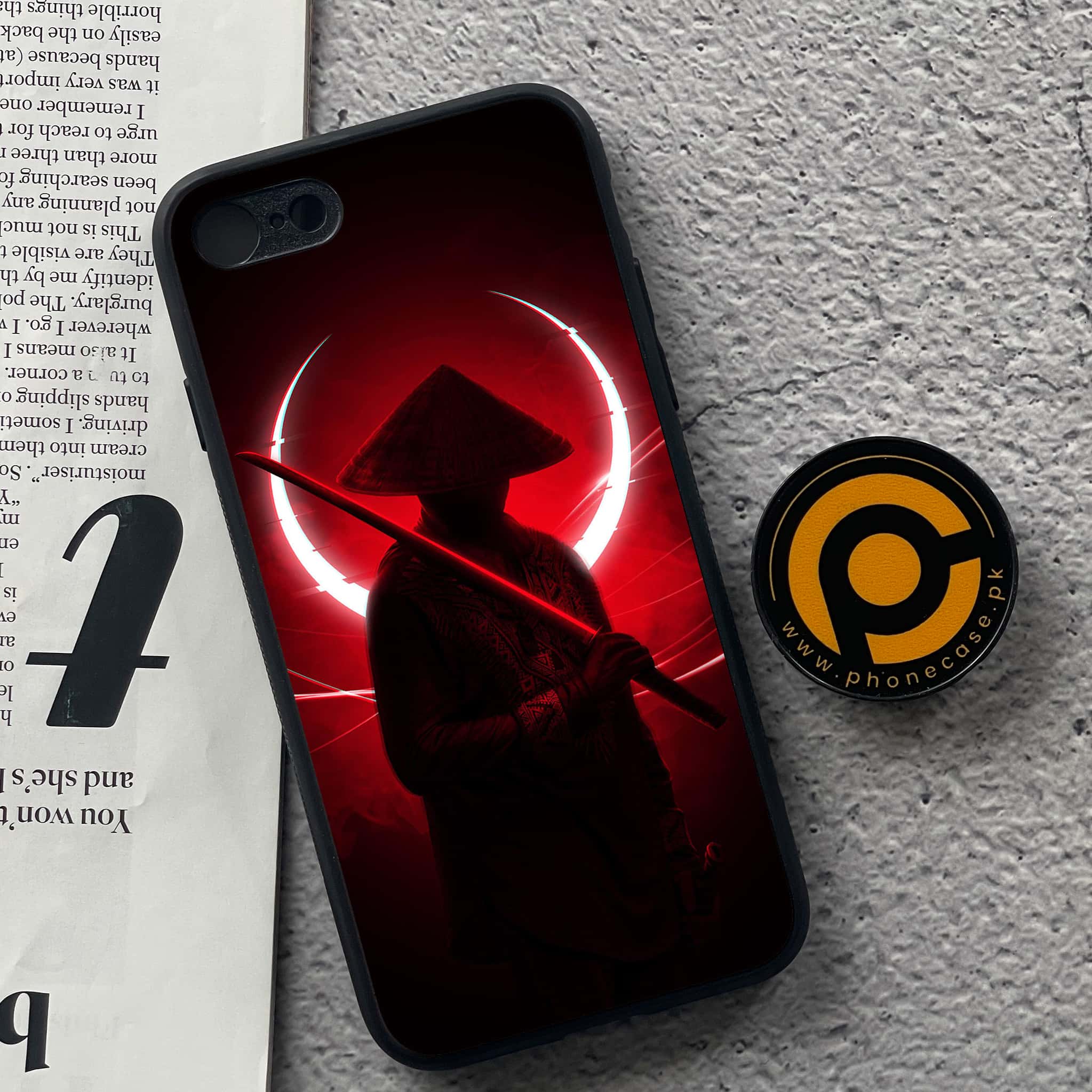 iPhone 7 / 8 - Ninja Series - Premium Printed Glass soft Bumper shock Proof Case