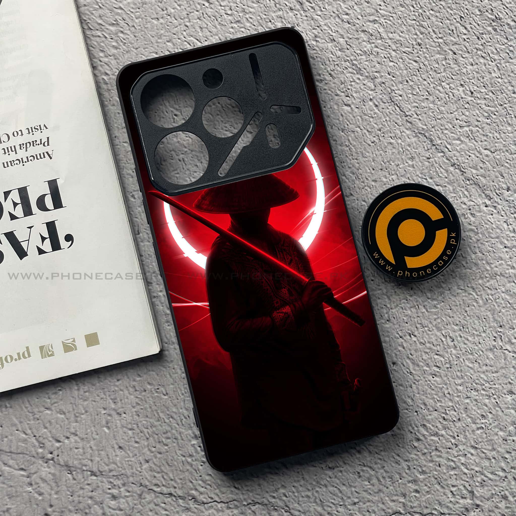 Tecno Pova 6 - Ninja Series - Premium Printed Glass soft Bumper shock Proof Case