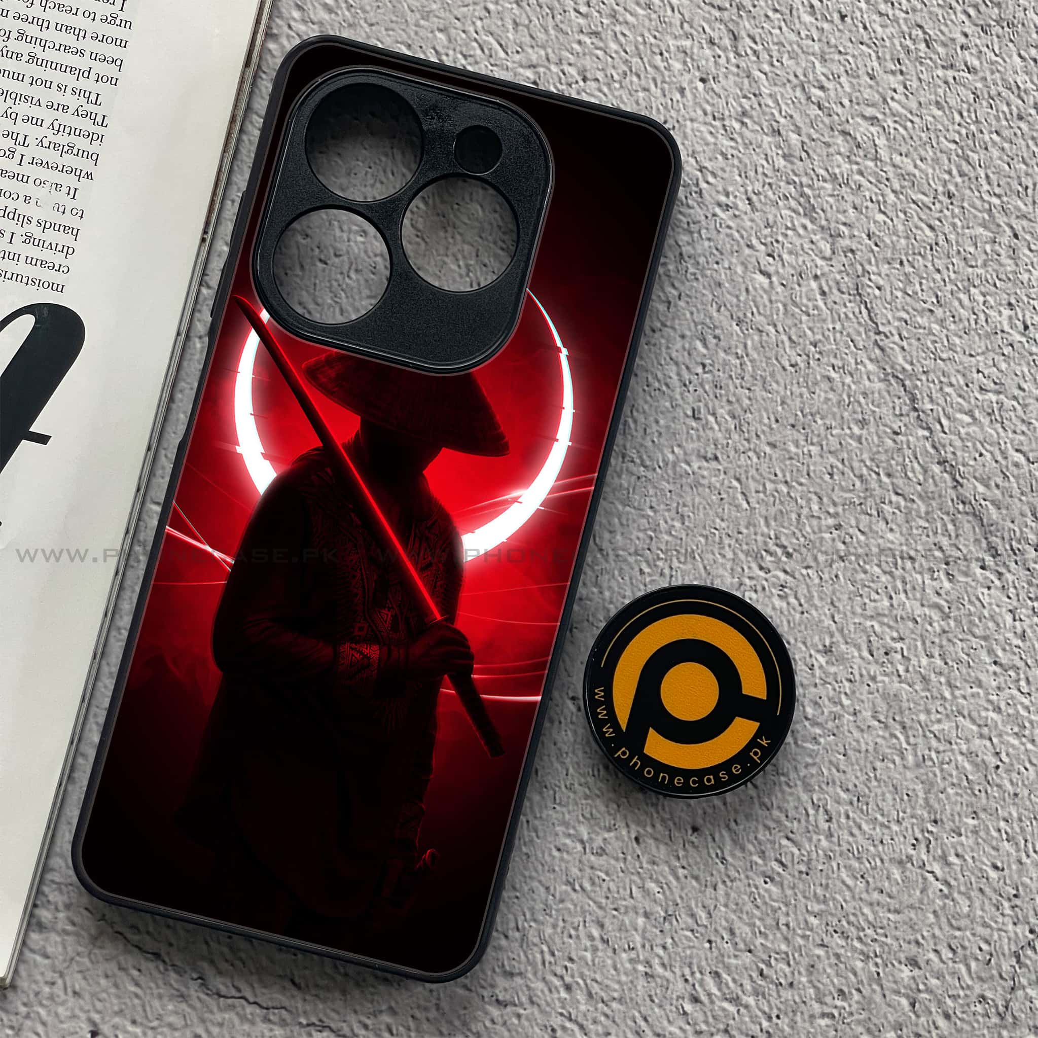 Tecno Spark 20C - Ninja Series - Premium Printed Glass soft Bumper shock Proof Case