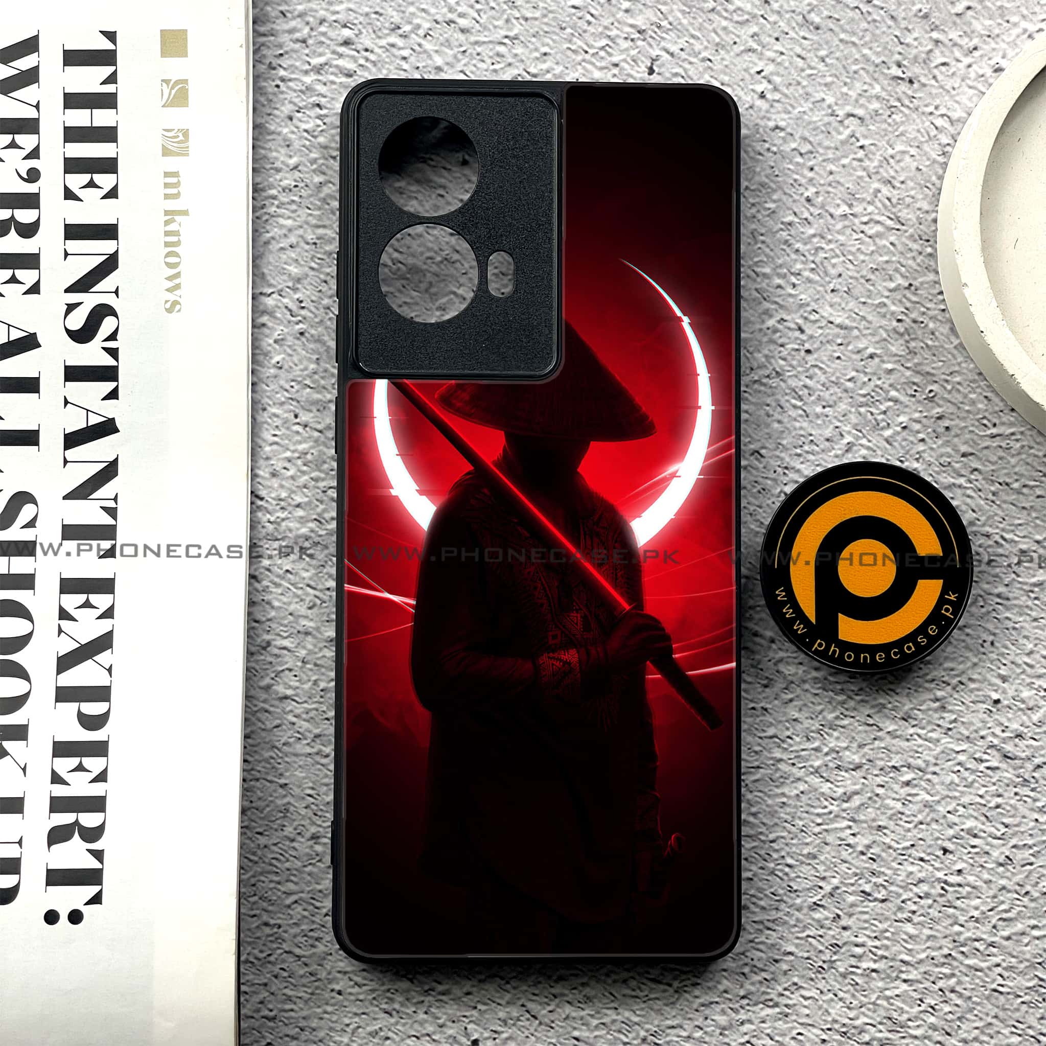 Moto G85 - Ninja Series - Premium Printed Glass soft Bumper shock Proof Case