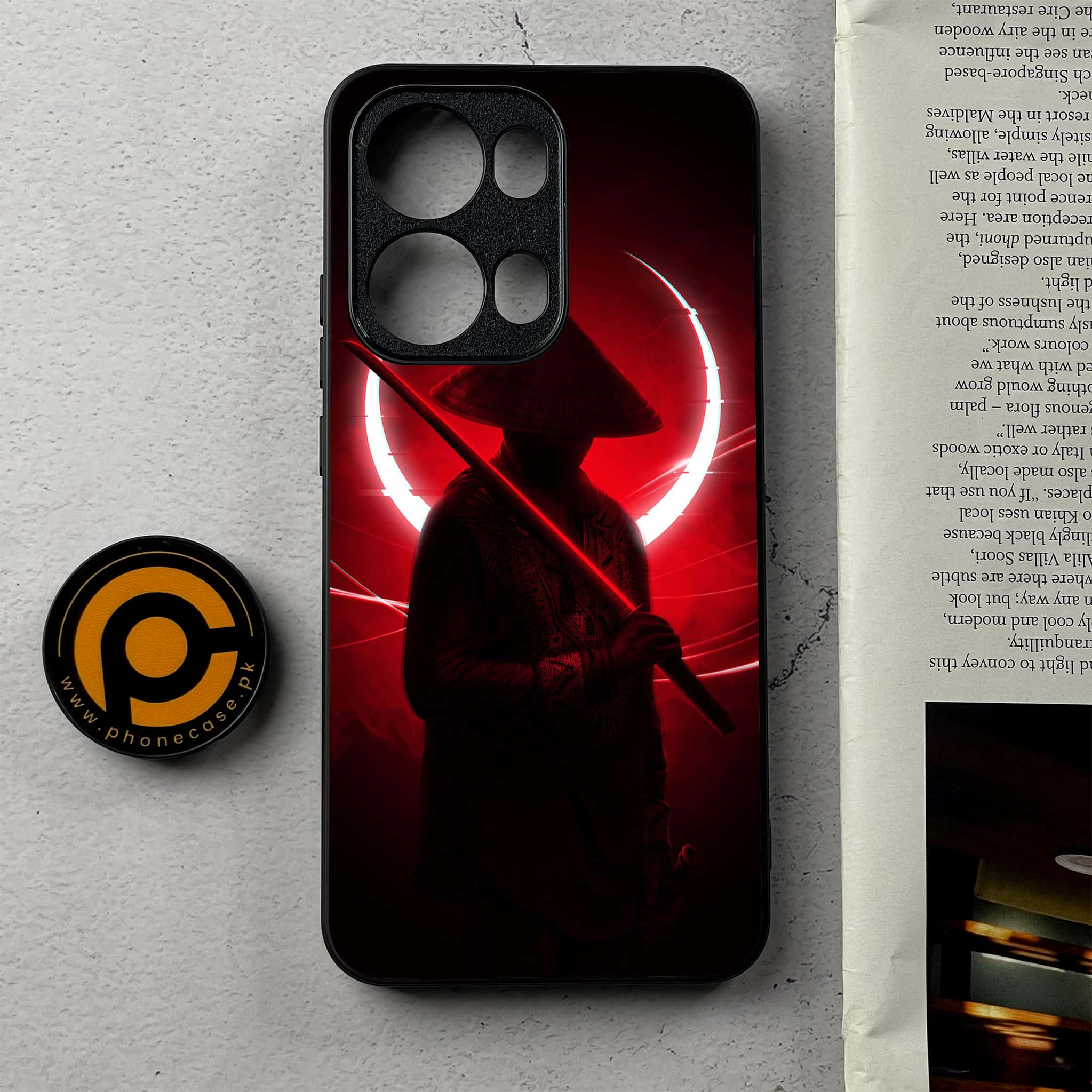 Oppo Reno 13 Pro - Ninja Series - Premium Metal Printed Soft Bumper Shockproof Case