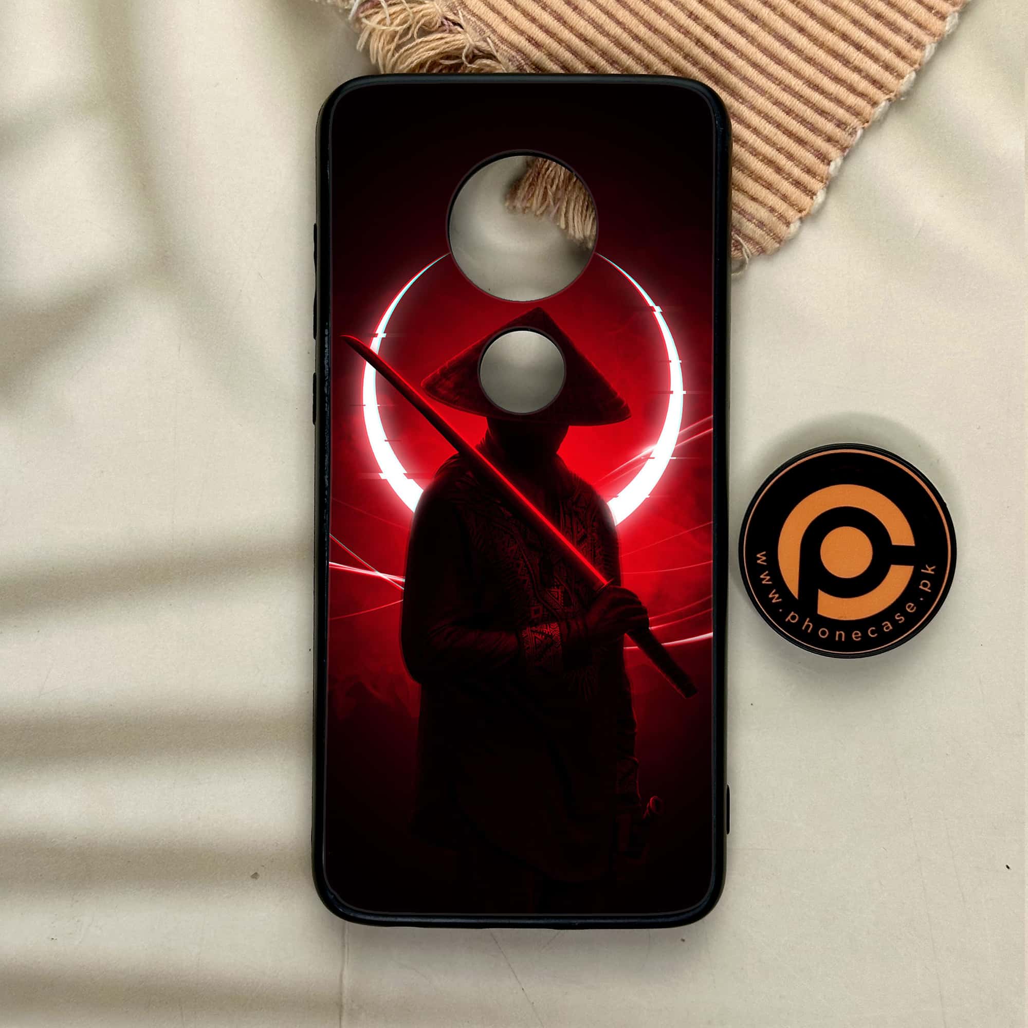 Moto G7 - Ninja Series - Premium Printed Glass soft Bumper shock Proof Case