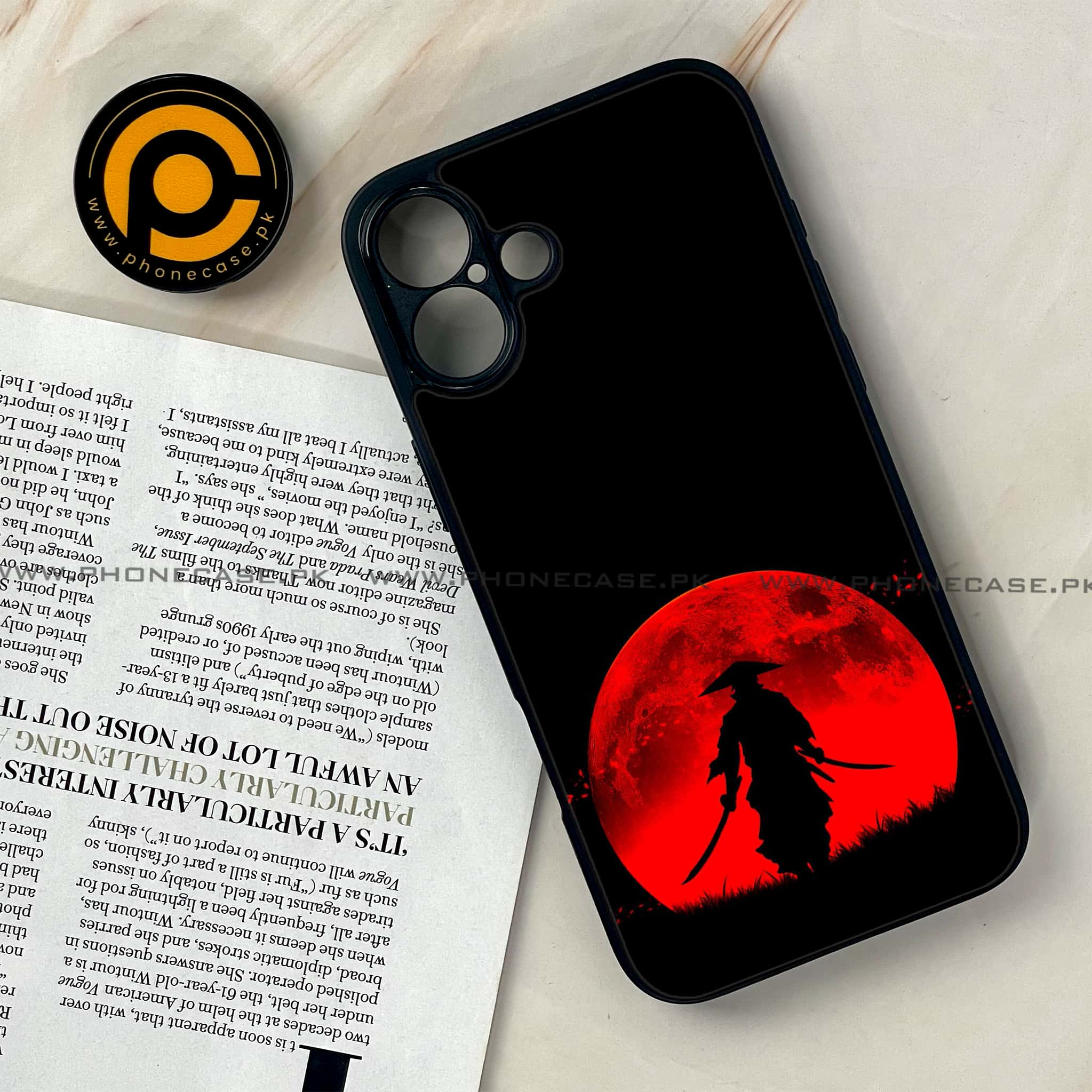 iPhone 16 - Ninja Series - Premium Printed Glass soft Bumper shock Proof Case