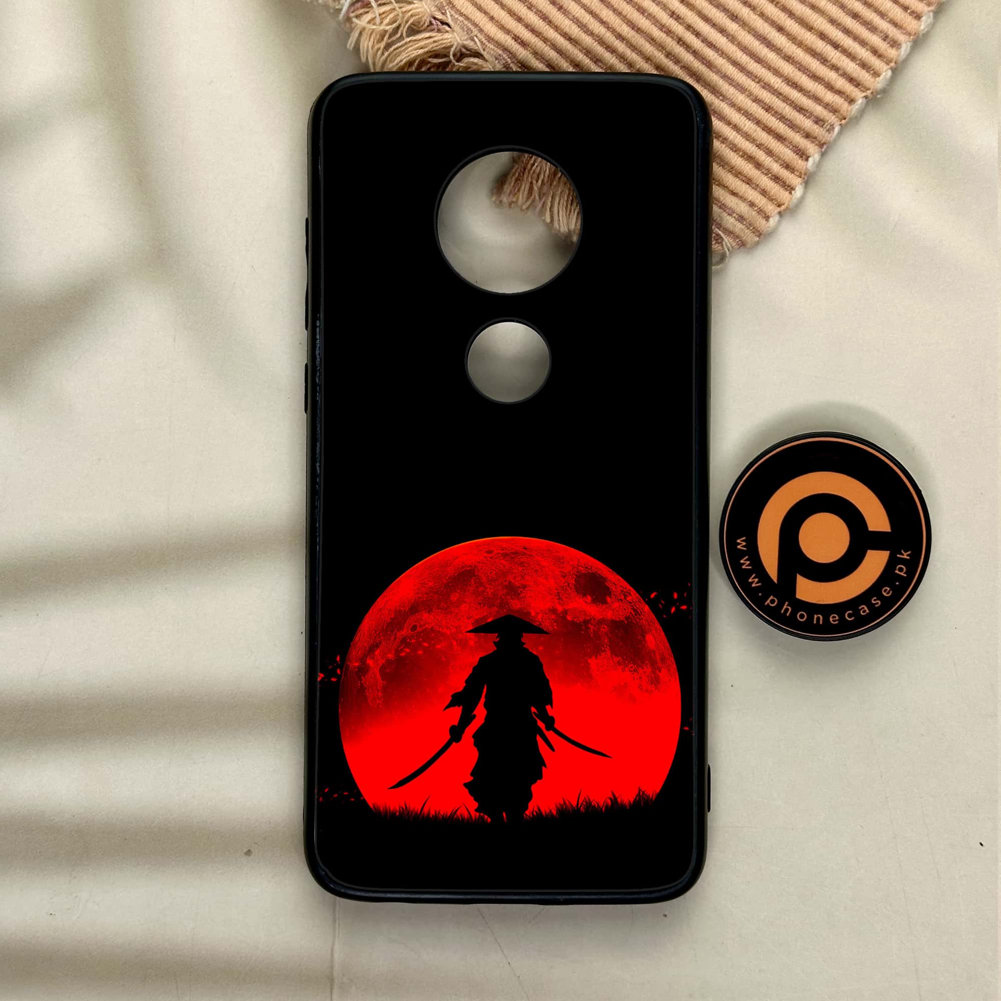 Moto G7 - Ninja Series - Premium Printed Glass soft Bumper shock Proof Case