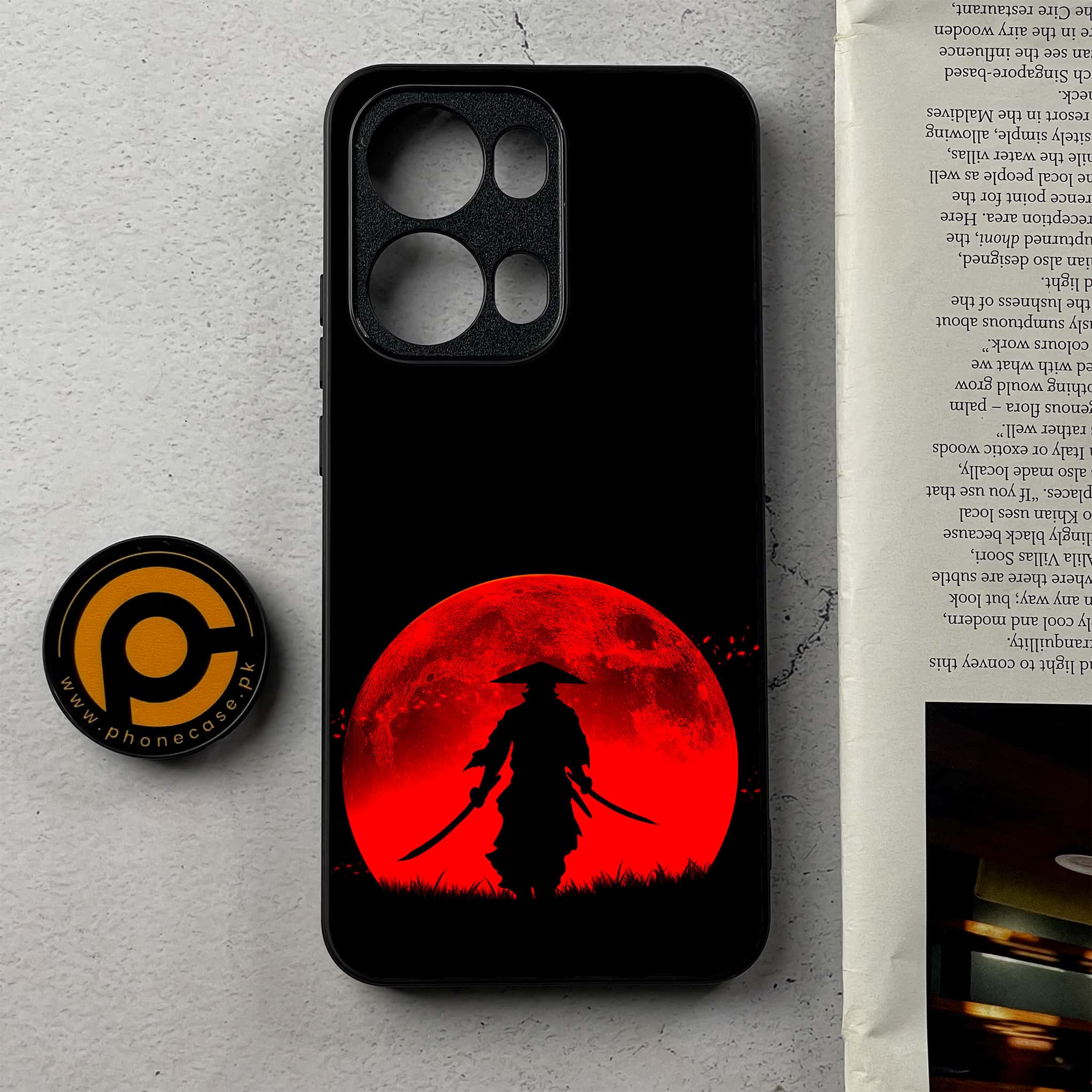 Oppo Reno 13 Pro - Ninja Series - Premium Metal Printed Soft Bumper Shockproof Case