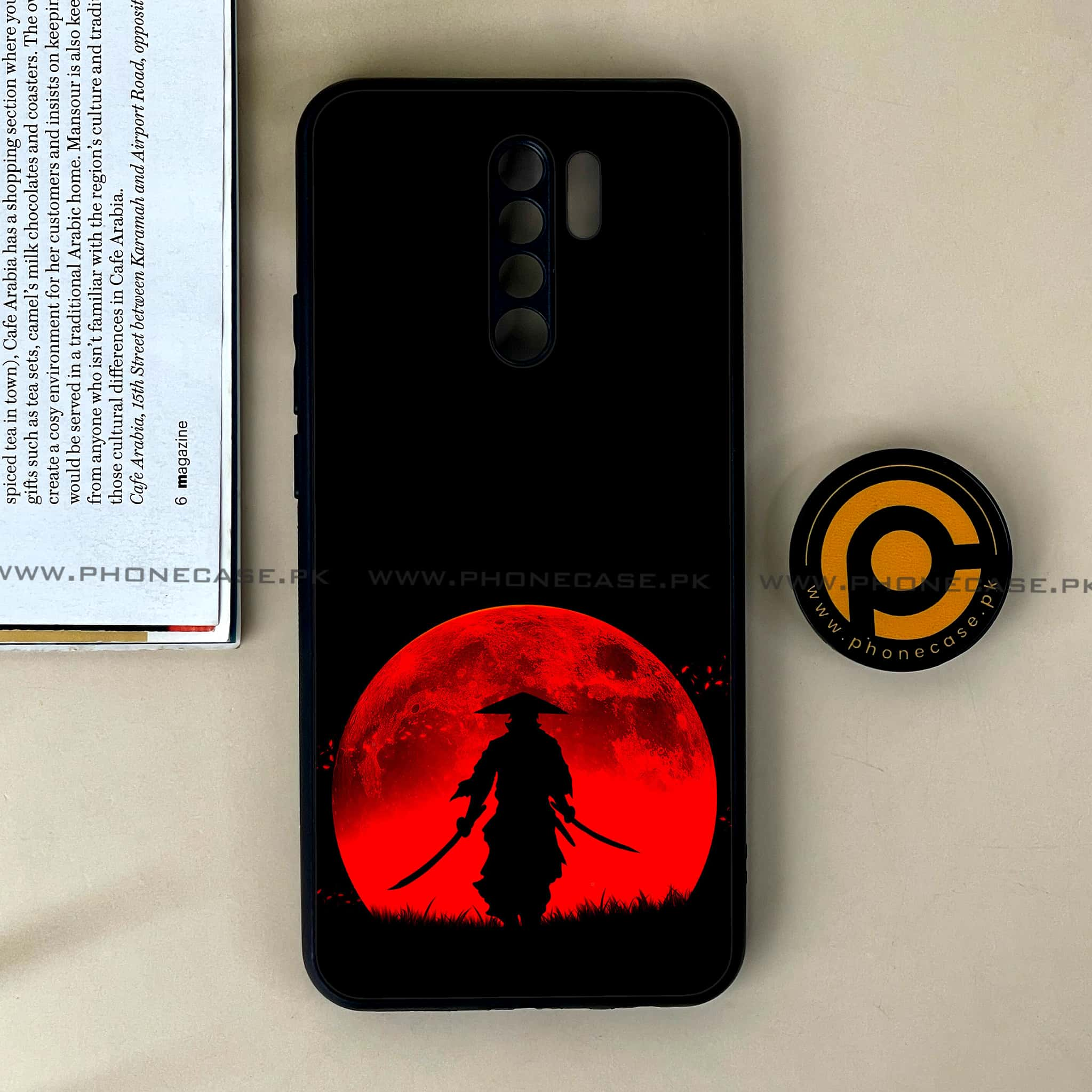 Xiaomi Redmi 9 - Ninja Series - Premium Printed Glass soft Bumper shock Proof Case