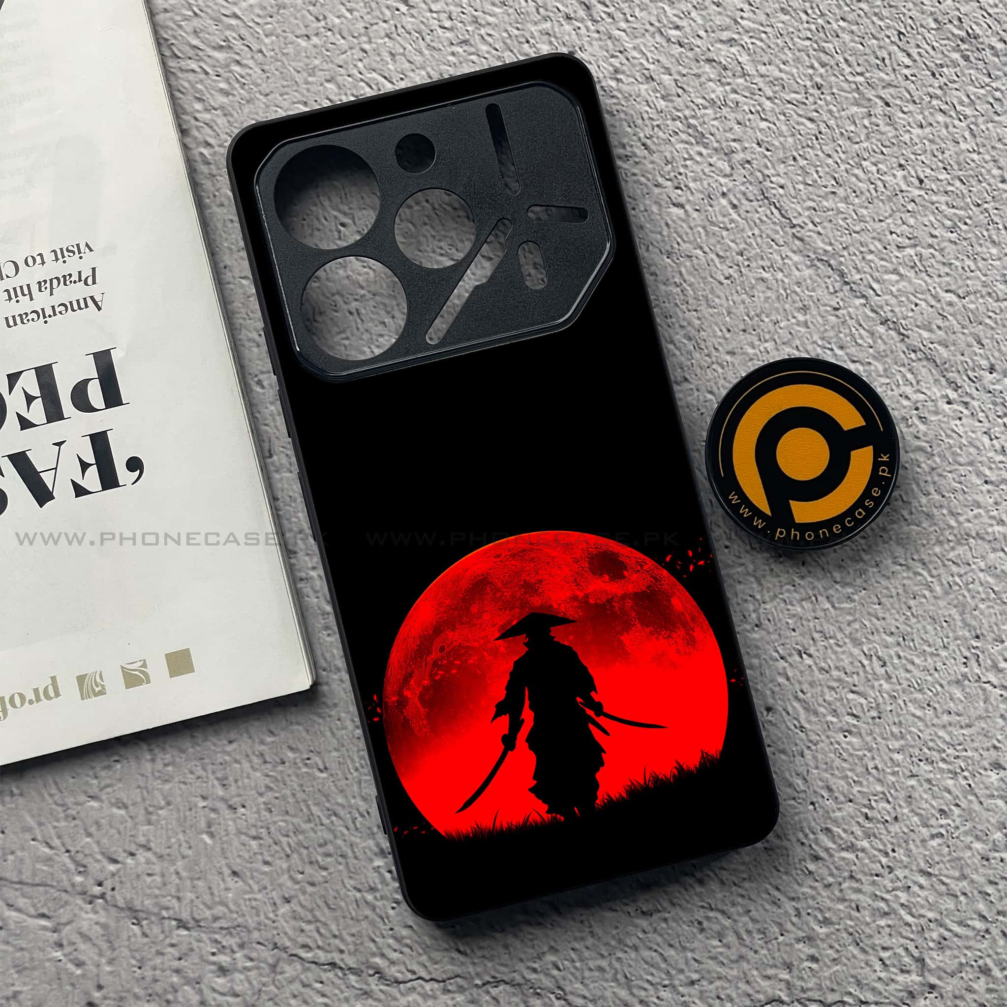 Tecno Pova 6 - Ninja Series - Premium Printed Glass soft Bumper shock Proof Case