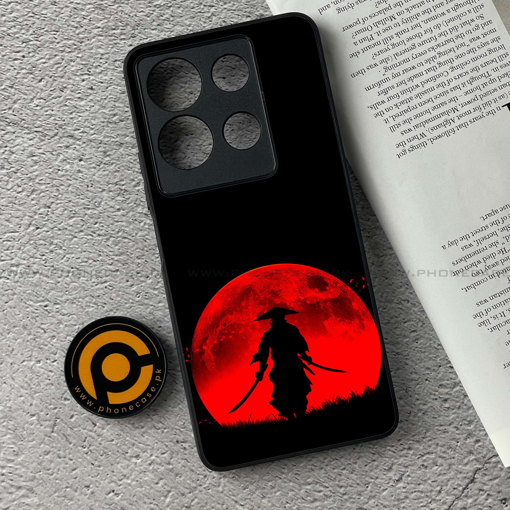 Infinix Note 30 - Ninja Series - Premium Printed Glass soft Bumper shock Proof Case