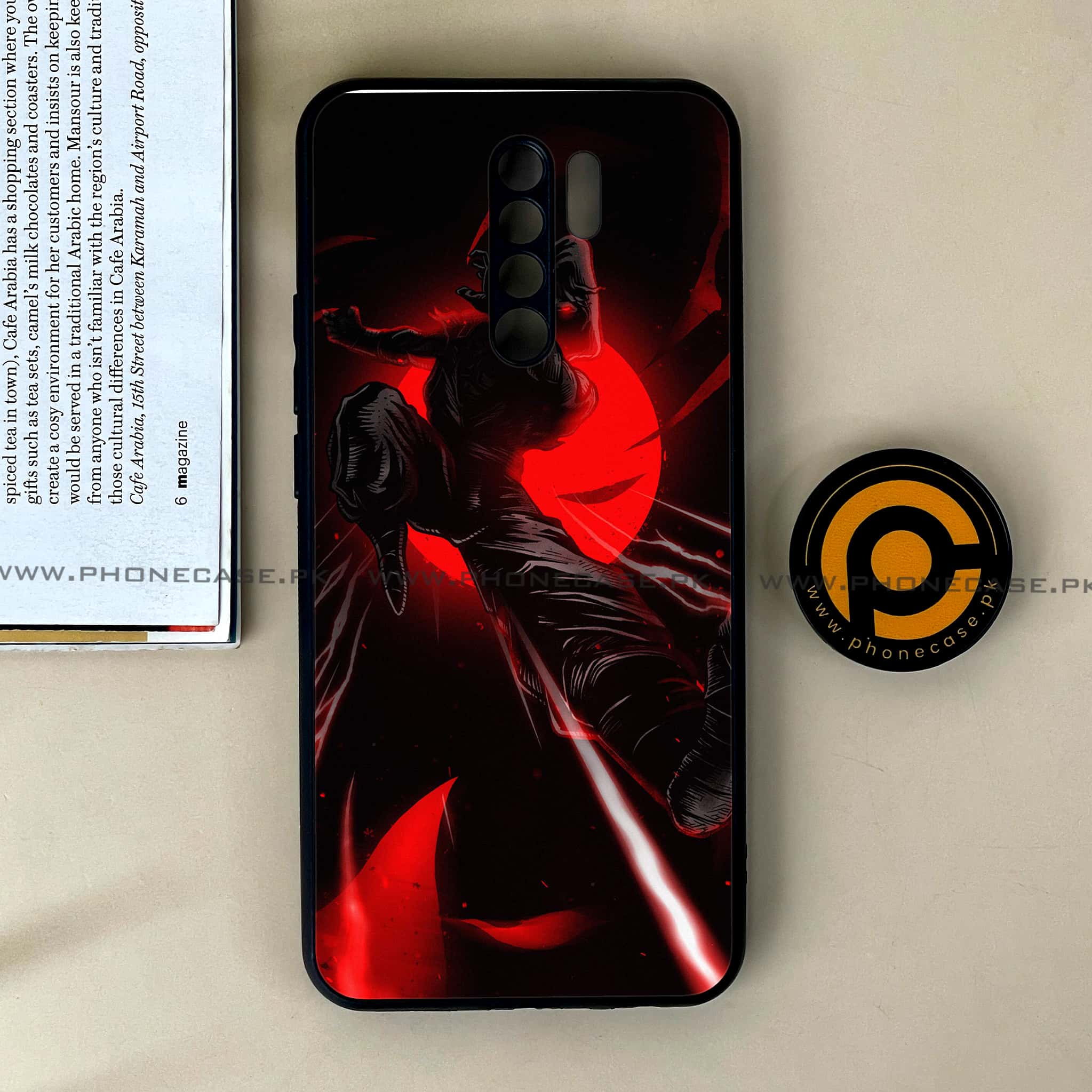 Xiaomi Redmi 9 - Ninja Series - Premium Printed Glass soft Bumper shock Proof Case