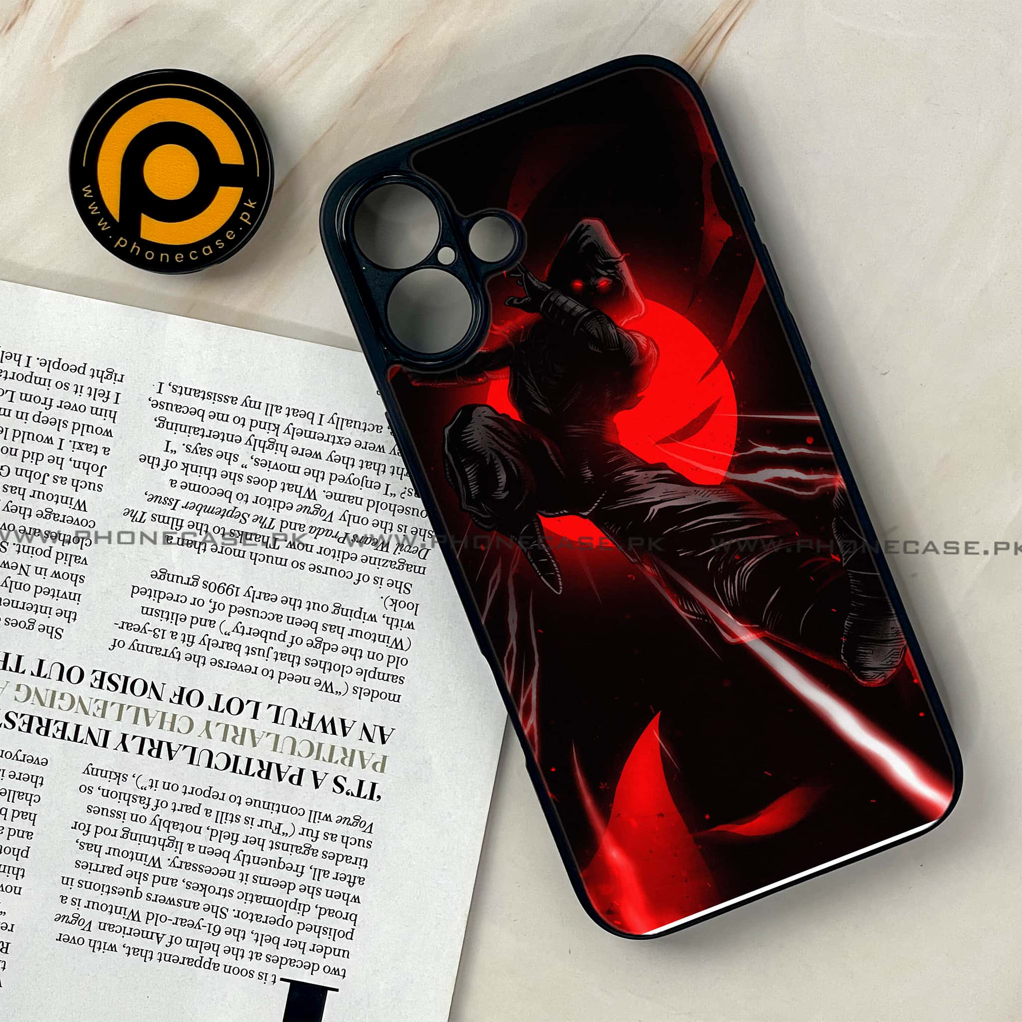 iPhone 16 Plus - Ninja Series - Premium Printed Glass soft Bumper shock Proof Case