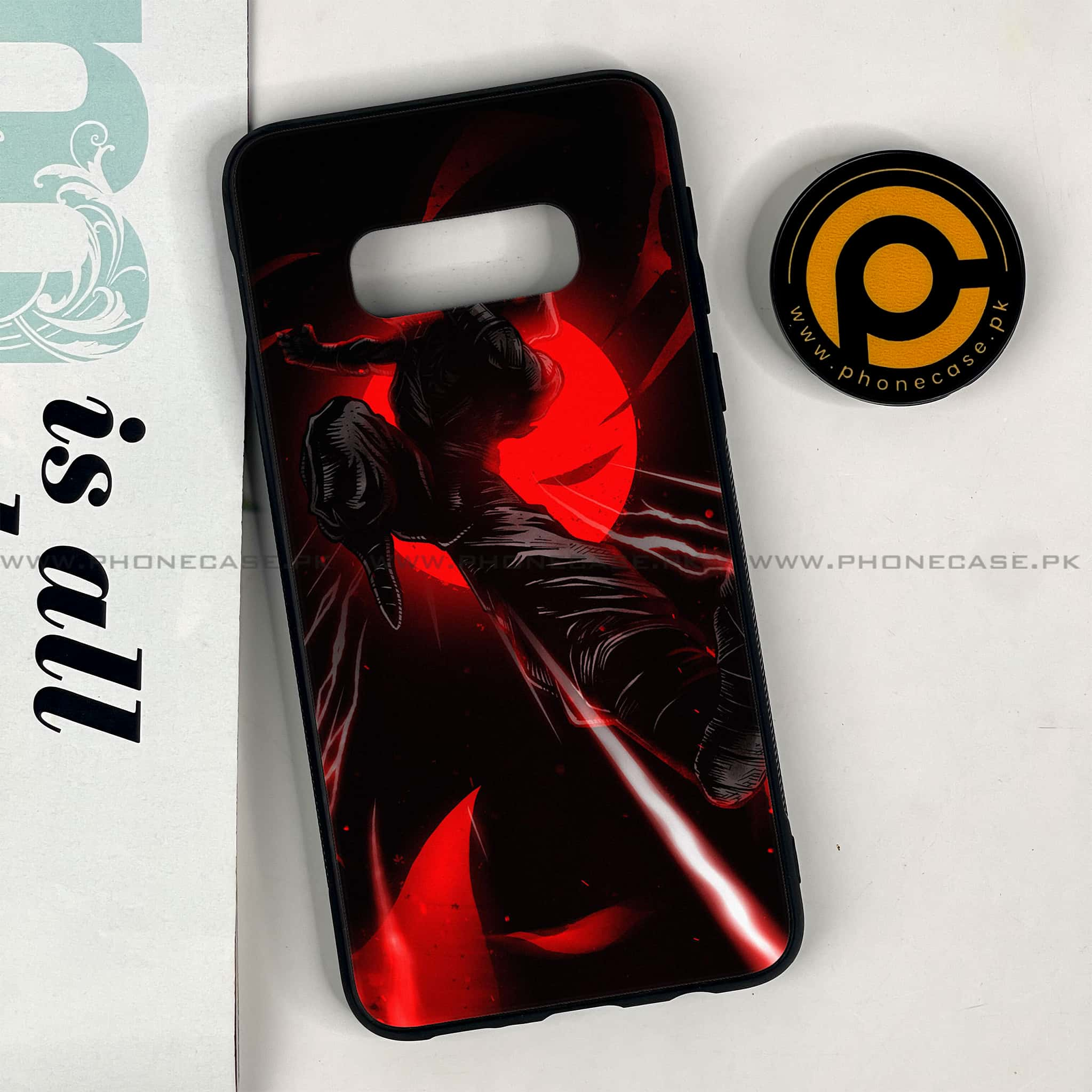 Galaxy S10e - Ninja Series - Premium Printed Glass soft Bumper shock Proof Case