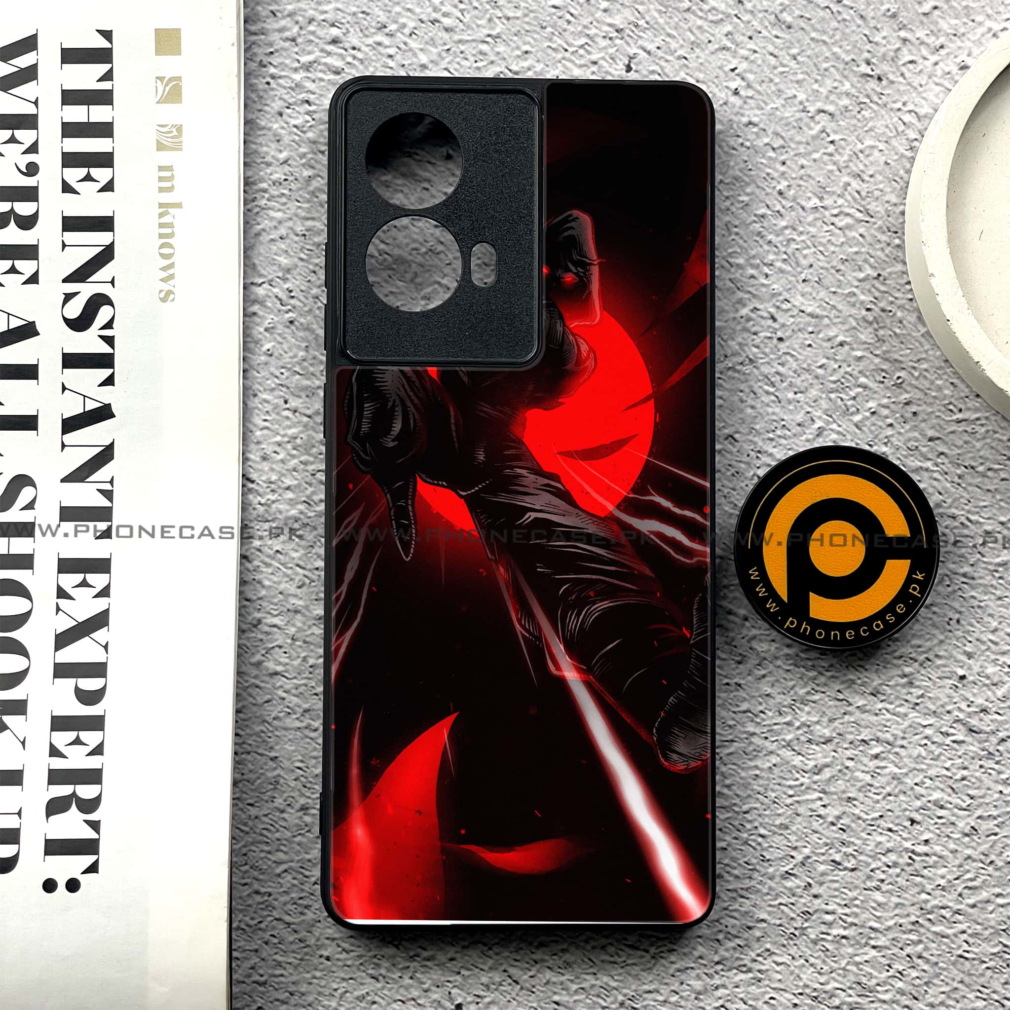 Moto G85 - Ninja Series - Premium Printed Glass soft Bumper shock Proof Case