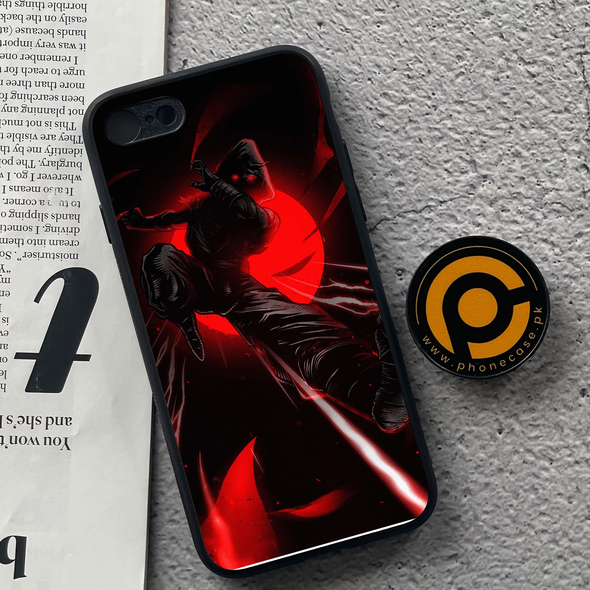 iPhone 7 / 8 - Ninja Series - Premium Printed Glass soft Bumper shock Proof Case