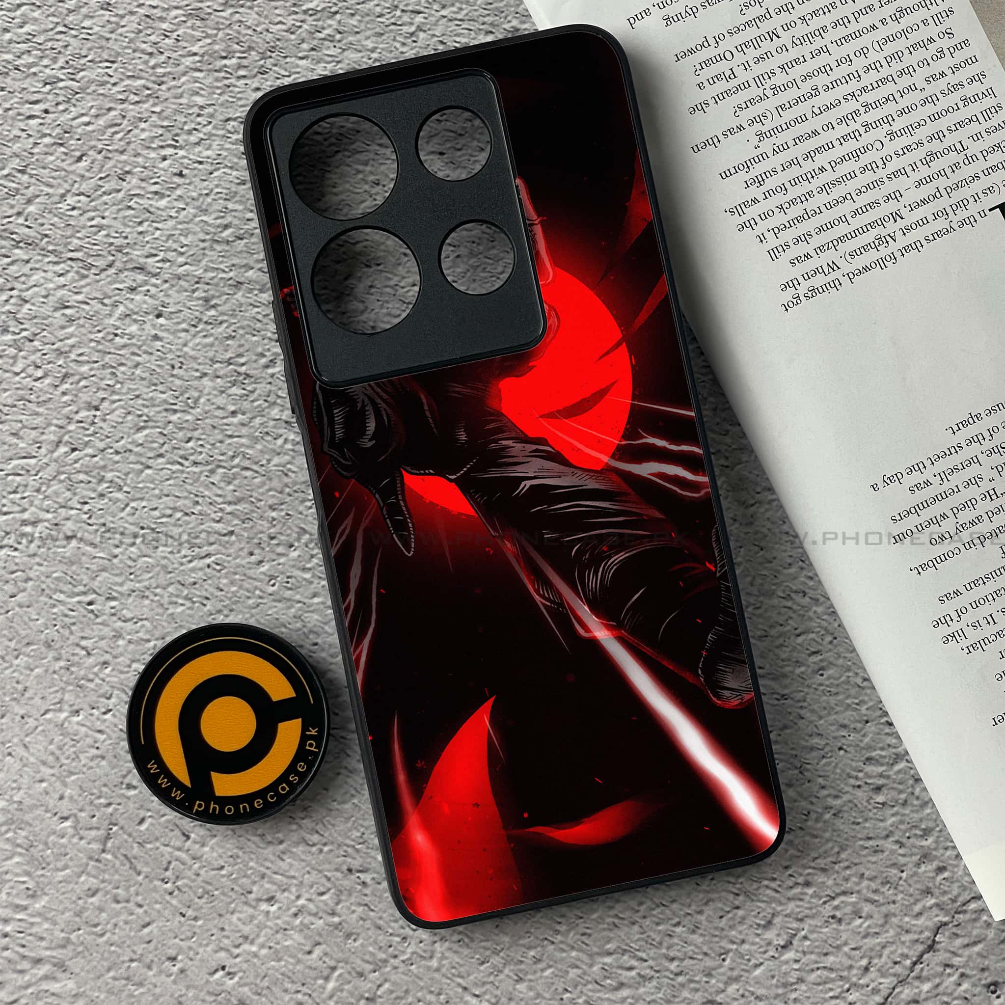 Infinix Note 30 - Ninja Series - Premium Printed Glass soft Bumper shock Proof Case