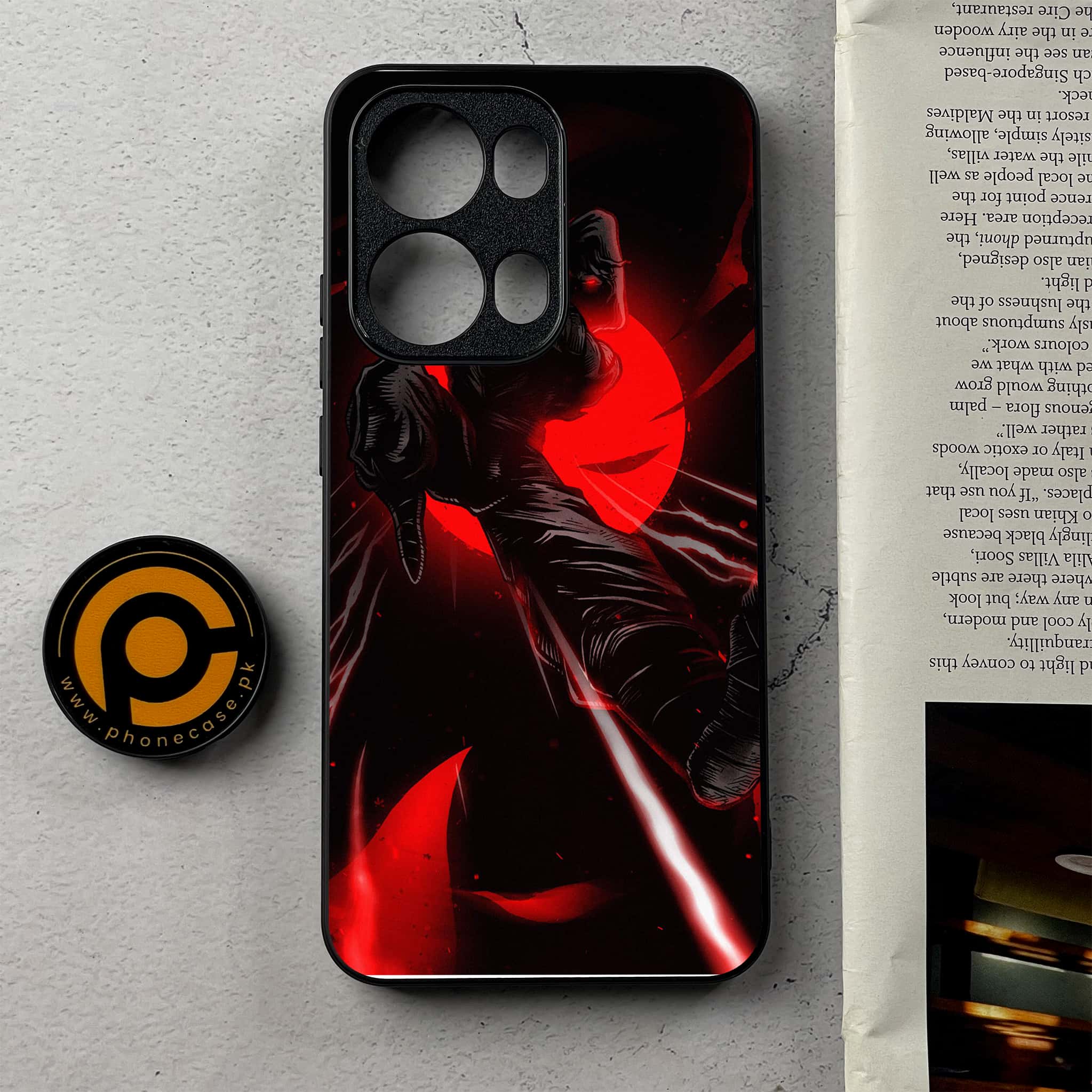 Oppo Reno 13 Pro - Ninja Series - Premium Metal Printed Soft Bumper Shockproof Case