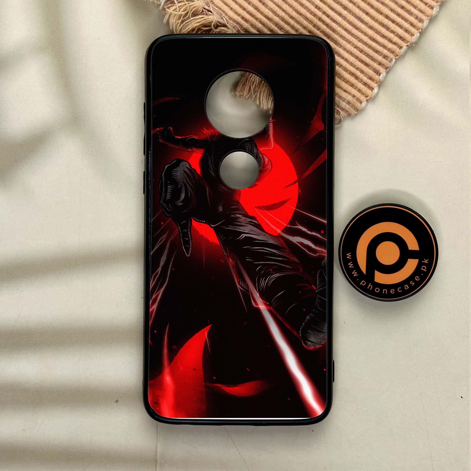 Moto G7 - Ninja Series - Premium Printed Glass soft Bumper shock Proof Case