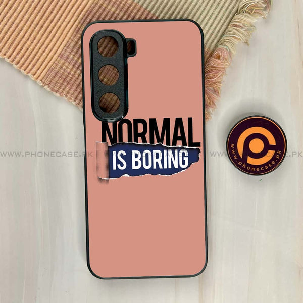 Infinix Hot 60i - Normal is Boring Design - Premium Metal Printed soft Bumper shock Proof Case