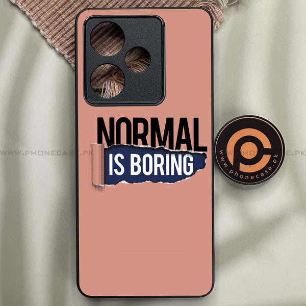 Realme GT 7 - Normal is Boring Design - Premium Metal Printed soft Bumper shock Proof Case