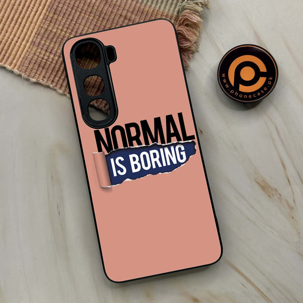 Vivo Y400 - Normal is Boring Design - Premium Metal Printed soft Bumper shock Proof Case