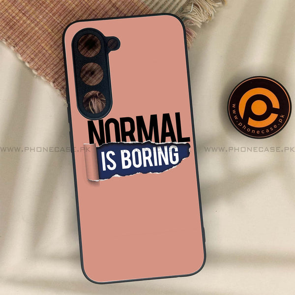 Tecno Spark 40 Pro - Normal is Boring Design - Premium Metal Printed soft Bumper shock Proof Case