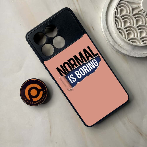 Xiaomi Poco F6 Pro - Normal is Boring Design - Premium Metal Printed soft Bumper shock Proof Case