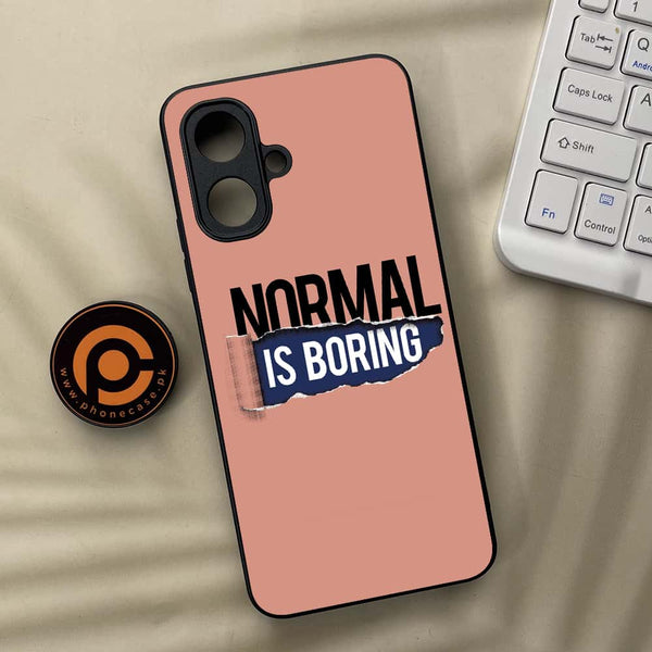 Tecno Spark Go 2 - Normal is Boring Design - Premium Metal Printed soft Bumper Shock Proof Case