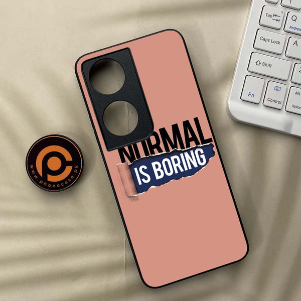 Honor x7b - Normal is Boring Design - Premium Metal Printed soft Bumper shock Proof Case