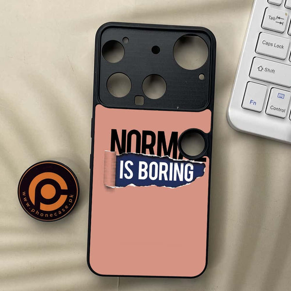 Nothing Phone 3 - Normal is Boring Design - Premium Metal Printed soft Bumper shock Proof Case