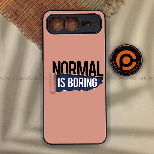 Infinix Smart 10 Plus - Normal is Boring Design - Premium Metal Printed soft Bumper shock Proof Case