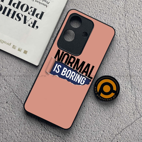 Realme Note 60x - Normal is Boring Design - Premium Metal  Printed soft Bumper shock Proof Case